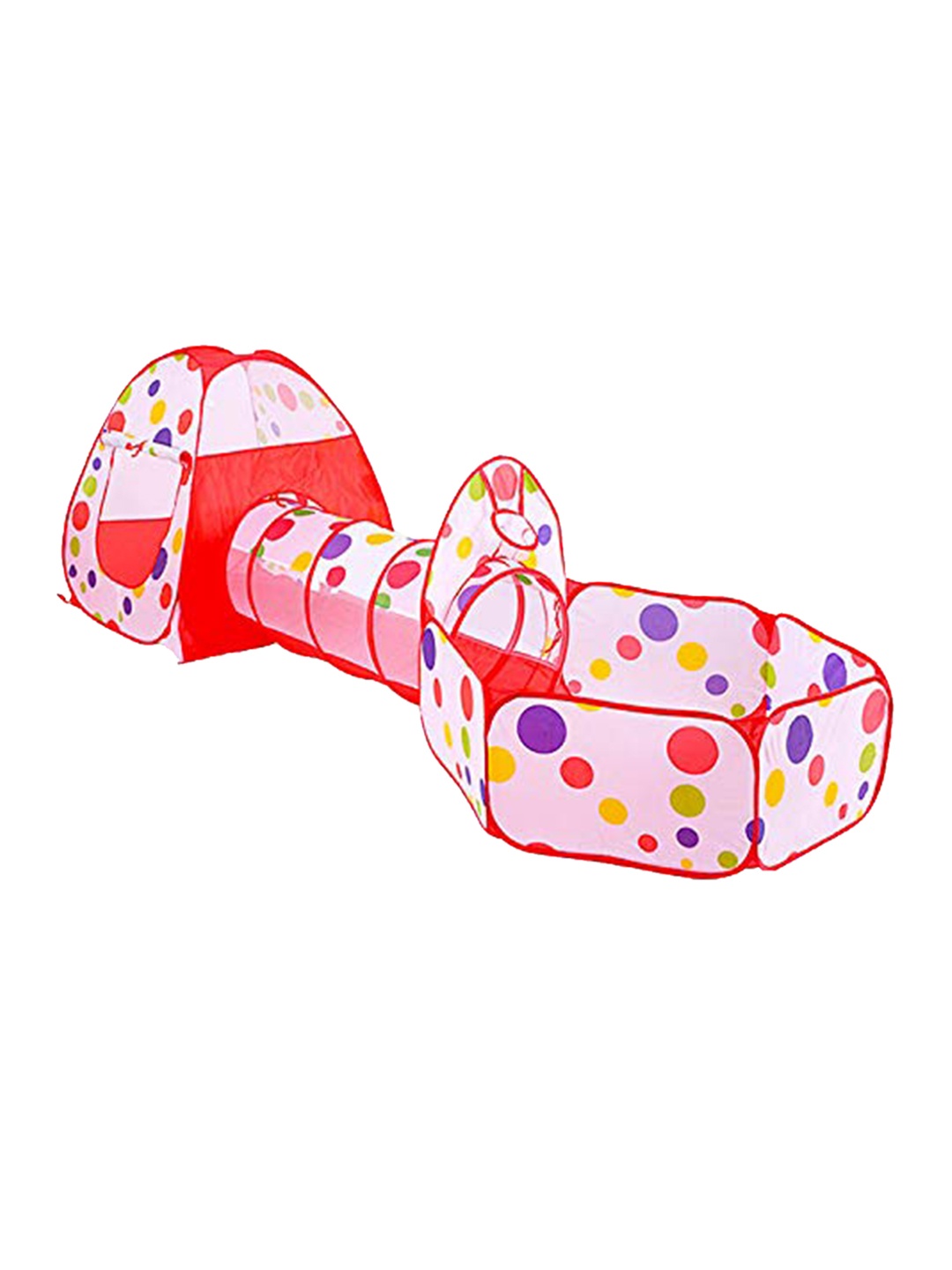 

CHOCOZONE Unisex 3 piece Kids Red & White Printed Playhouse Tent