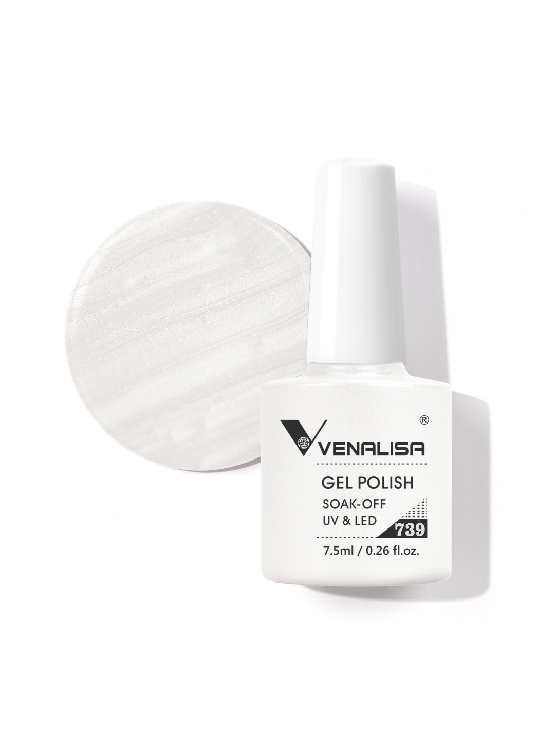 

VENALISA Soak-Off UV LED Long-Wearing Gel Nail Polish - Shade 739, White