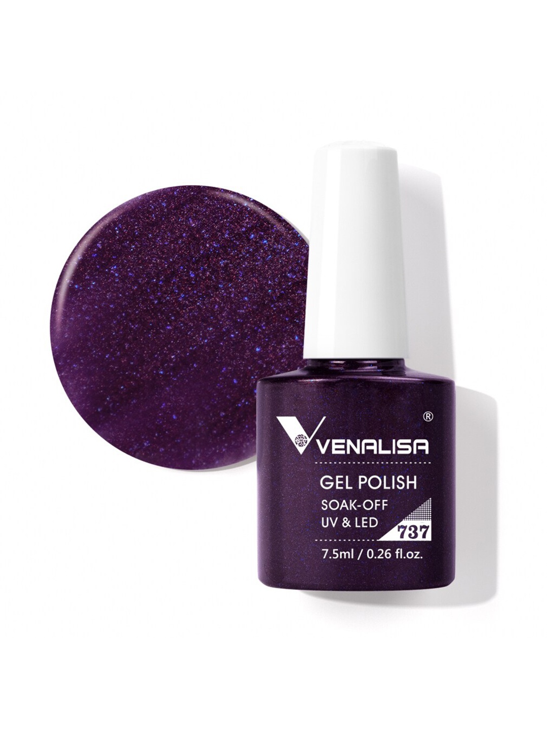 

VENALISA Soak-Off UV LED Long-Wearing Gel Nail Polish - Shade 737, Purple