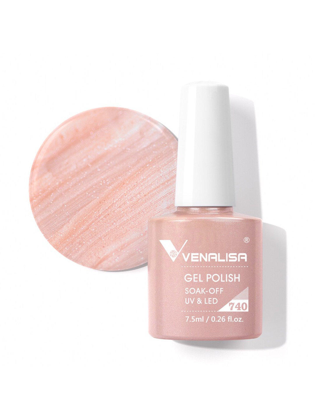 

VENALISA Soak-Off UV LED Long-Wearing Gel Nail Polish - Shade 740, Pink