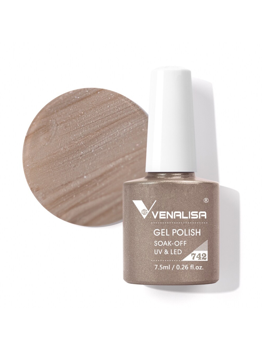 

VENALISA Soak-Off UV LED Long-Wearing Gel Nail Polish - Shade 742, Taupe