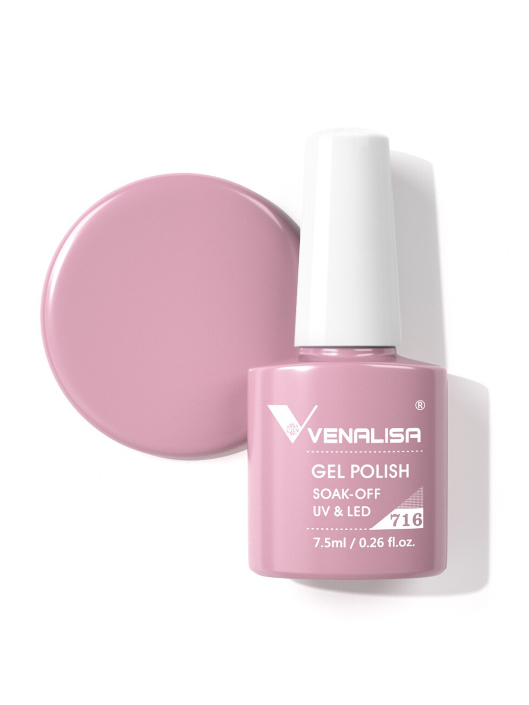 

VENALISA Soak-Off UV LED Long-Wearing Gel Nail Polish - Shade 716, Pink