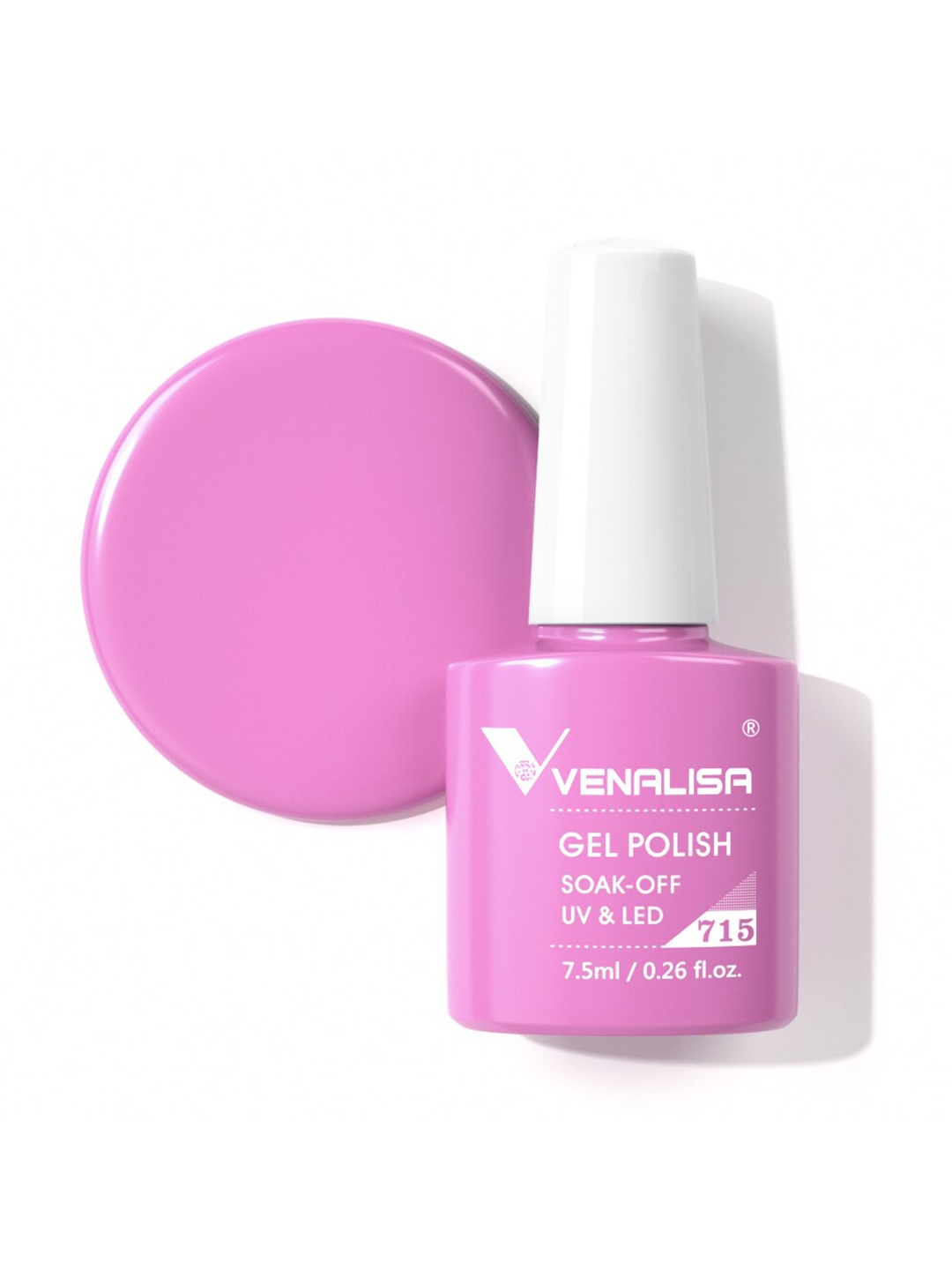 

VENALISA Soak-Off UV LED Long-Wearing Gel Nail Polish - Shade 715, Pink