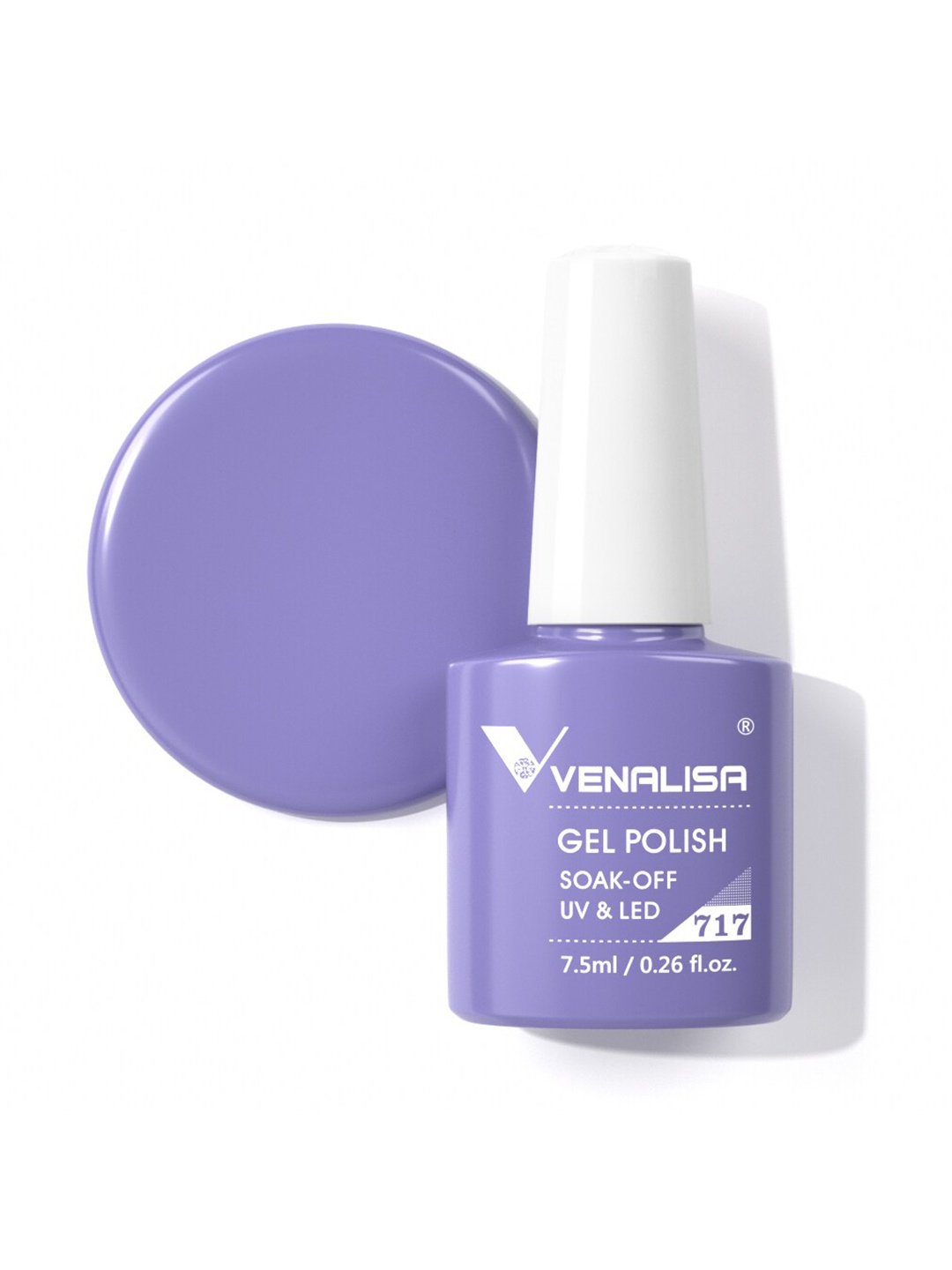 

VENALISA Soak-Off UV LED Long-Wearing Gel Nail Polish - Shade 717, Purple