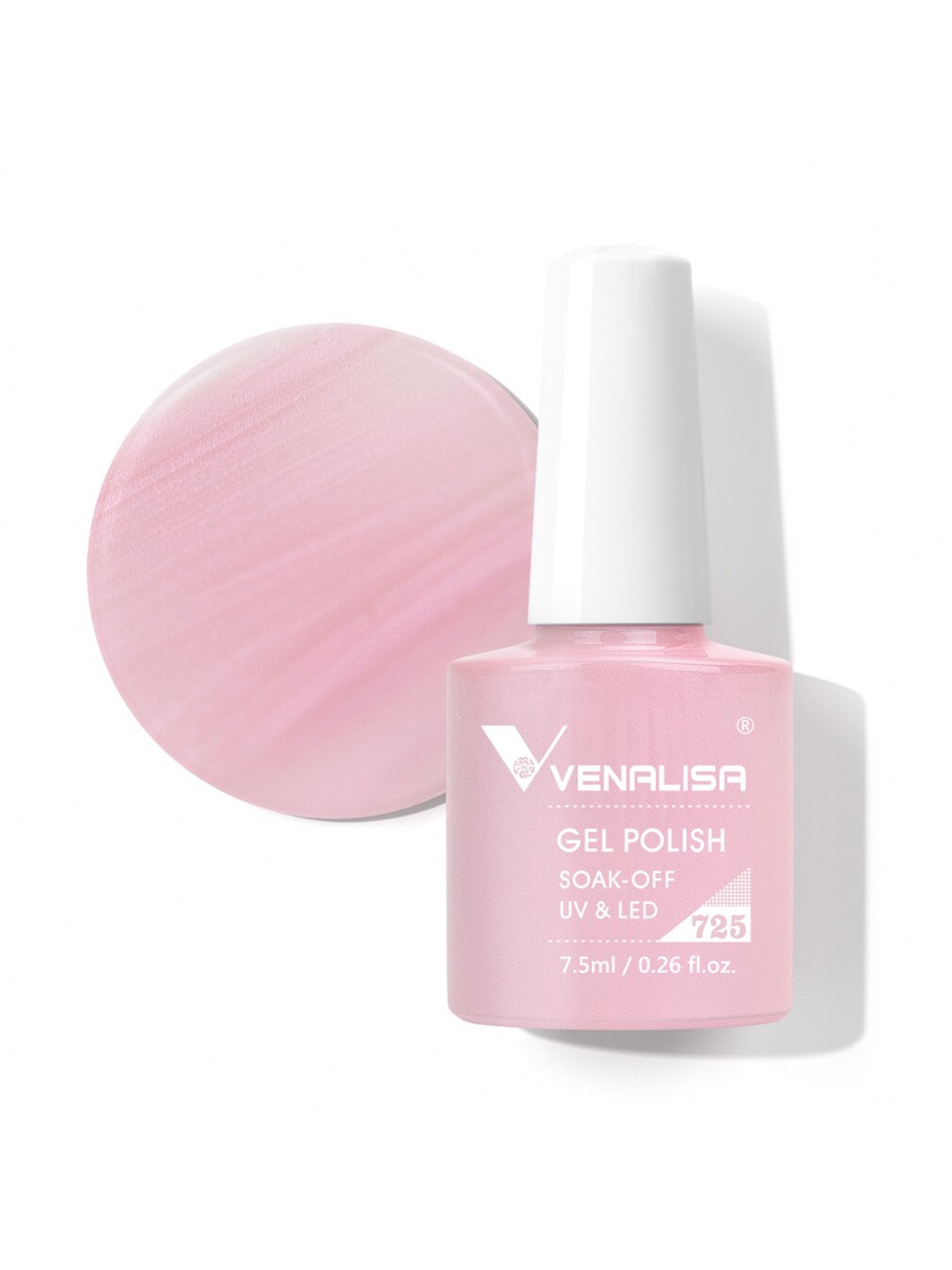 

VENALISA Soak-Off UV LED Long-Wearing Gel Nail Polish - Shade 725, Pink