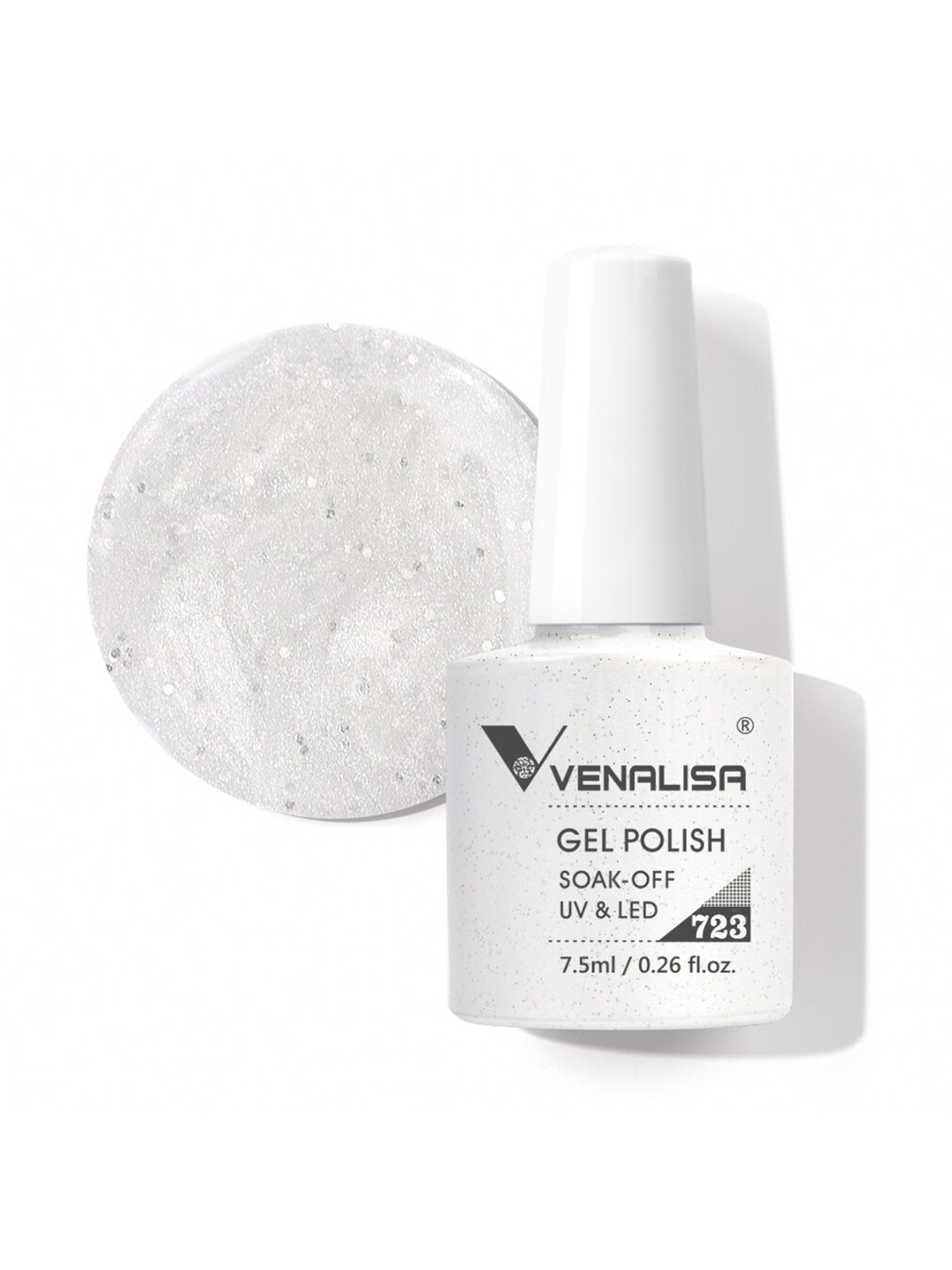 

VENALISA Soak-Off UV LED Long-Wearing Gel Nail Polish - Shade 723, White