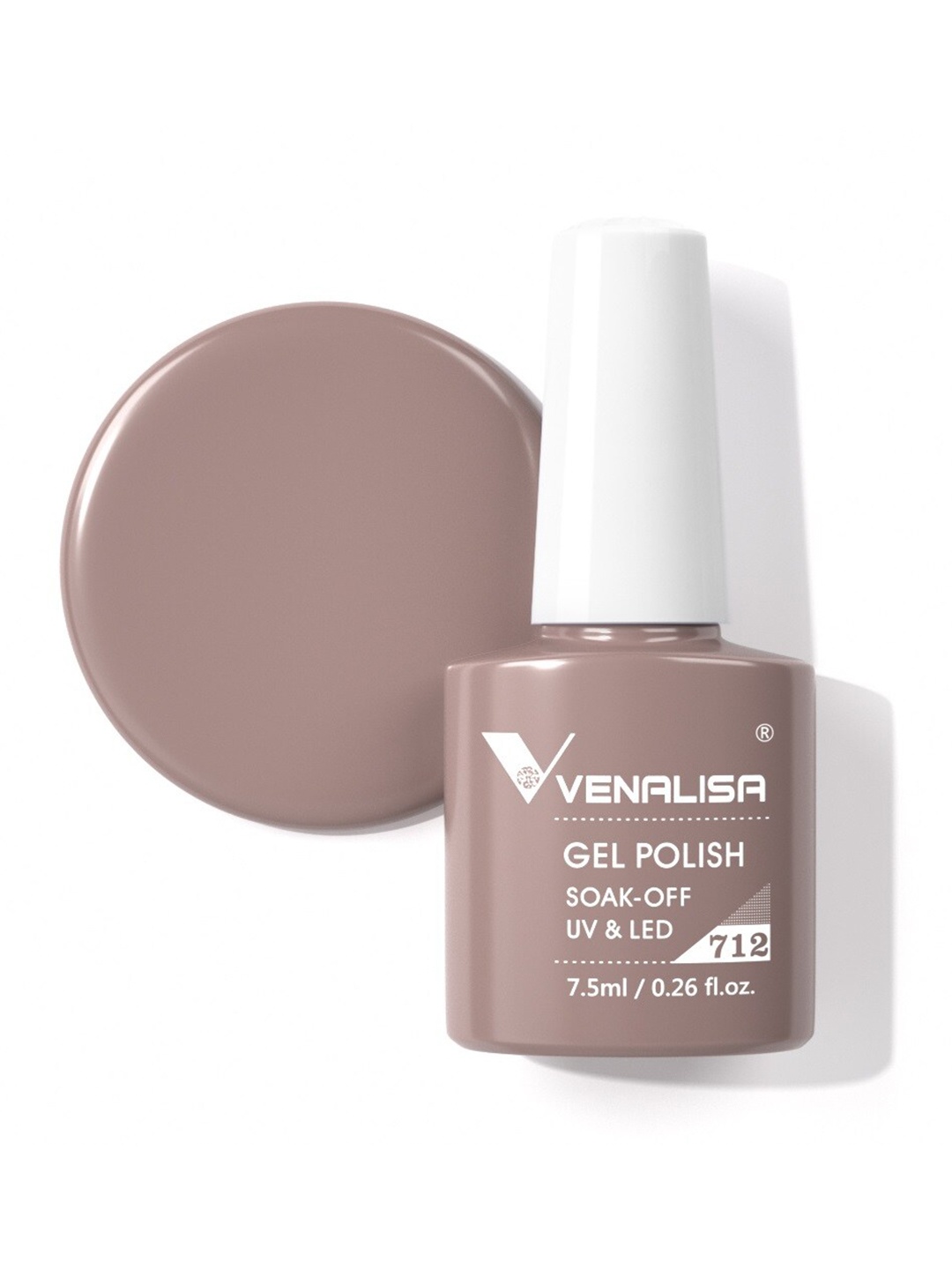 

VENALISA Soak-Off UV LED Long-Wearing Gel Nail Polish - Shade 712, Brown