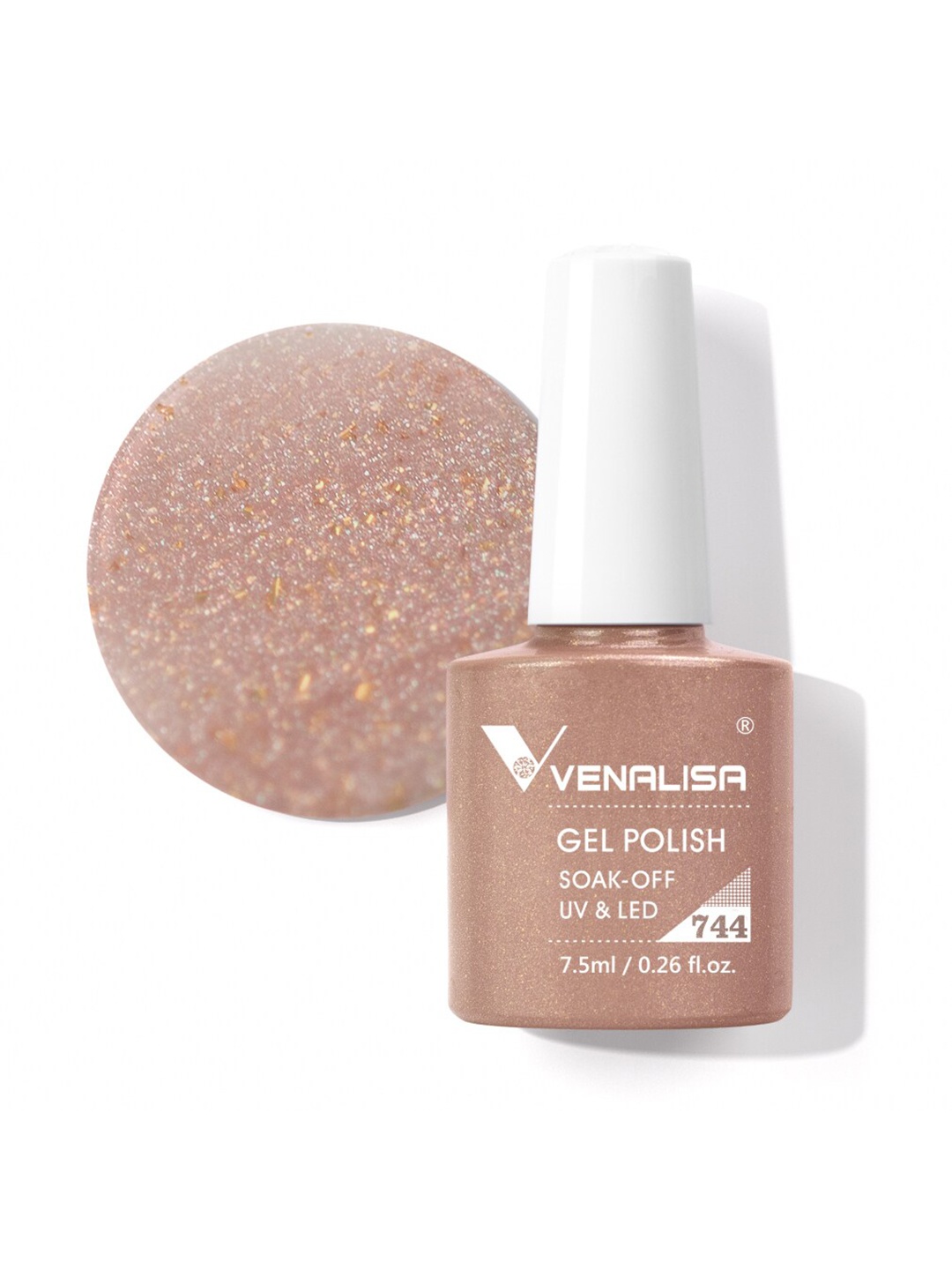 

VENALISA Soak-Off UV LED Long-Wearing Gel Nail Polish - Shade 744, Nude