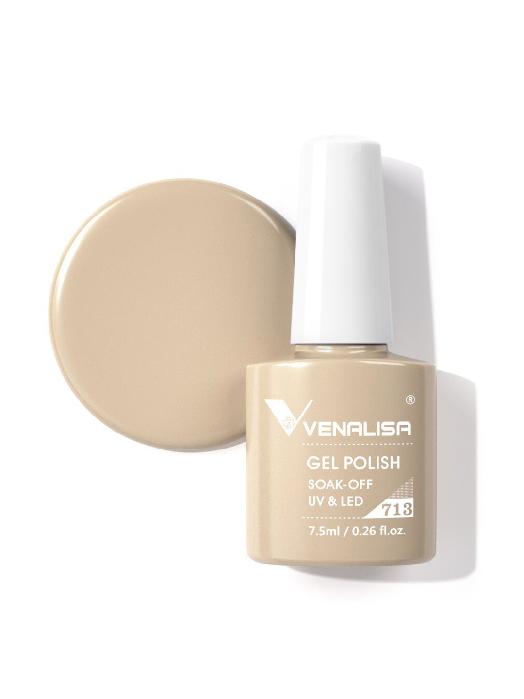 

VENALISA Soak-Off UV LED Long-Wearing Gel Nail Polish - Shade 713, Beige