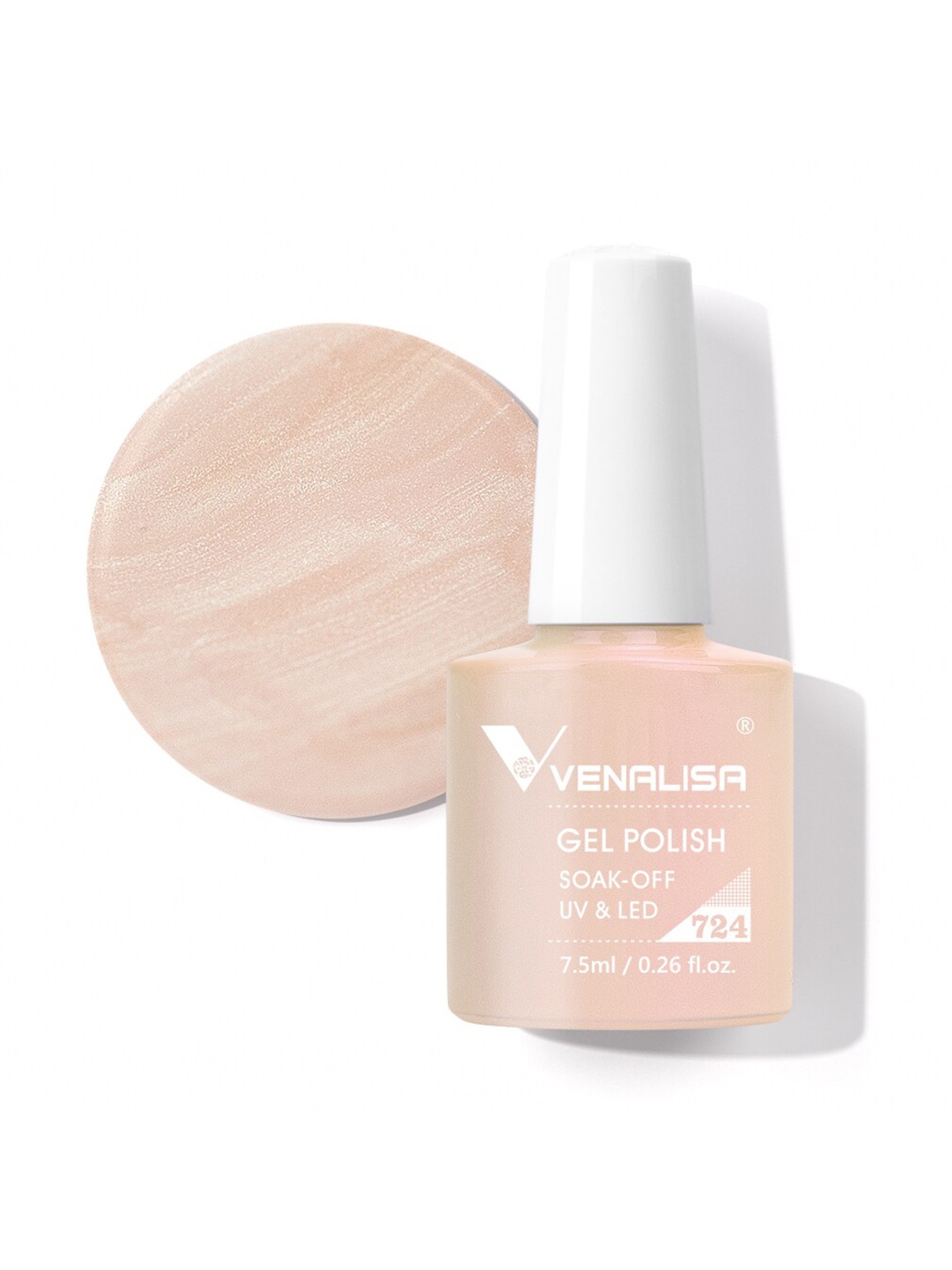 

VENALISA Soak-Off UV LED Long-Wearing Gel Nail Polish - Shade 724, Pink