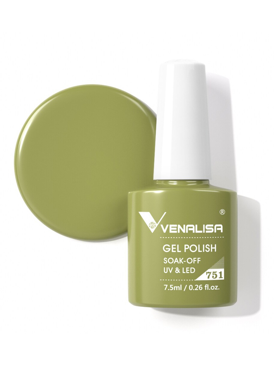 

VENALISA Gel Polish Soak Off UV & LED Nail Polish 7.5 ml - VIP4-751, Olive