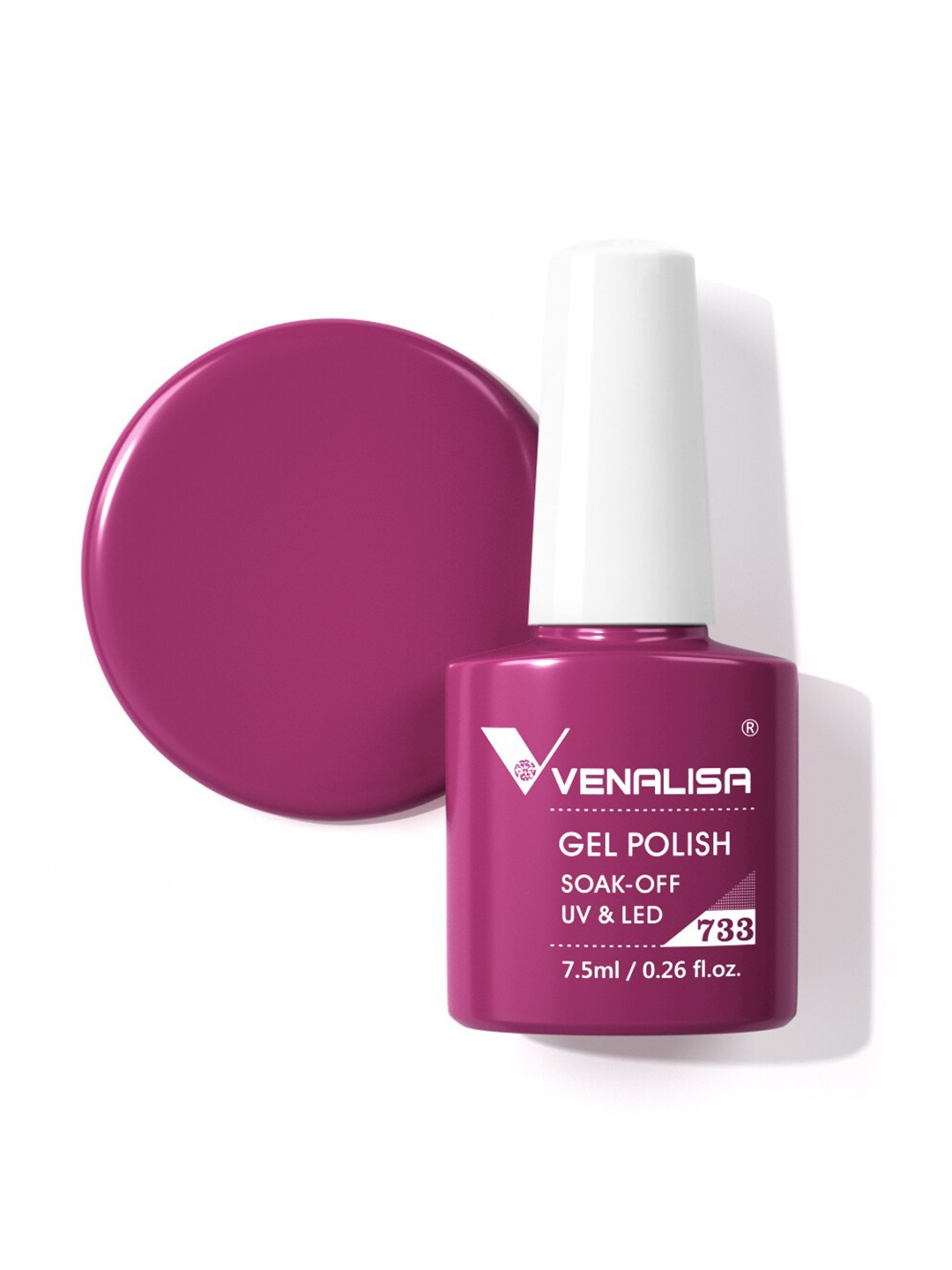 

VENALISA Gel Polish Soak Off UV & LED Nail Polish 7.5 ml - VIP4-733, Magenta