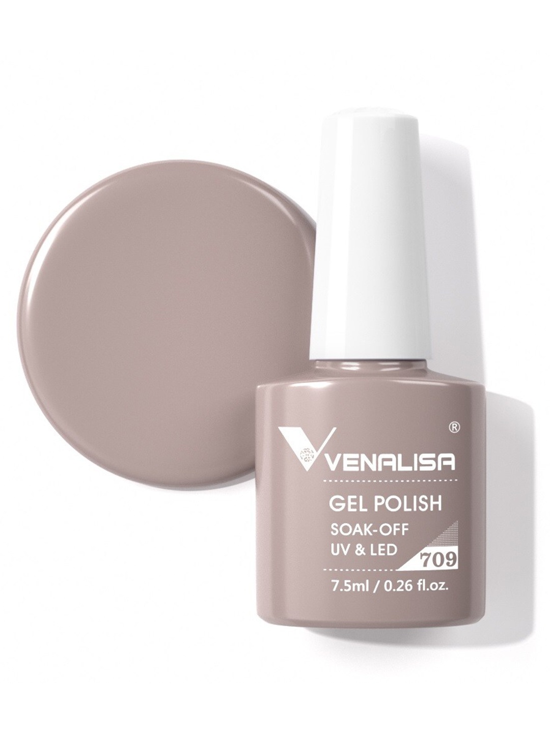 

VENALISA Gel Polish Soak Off UV & LED Nail Polish 7.5 ml - VIP4-709, Grey