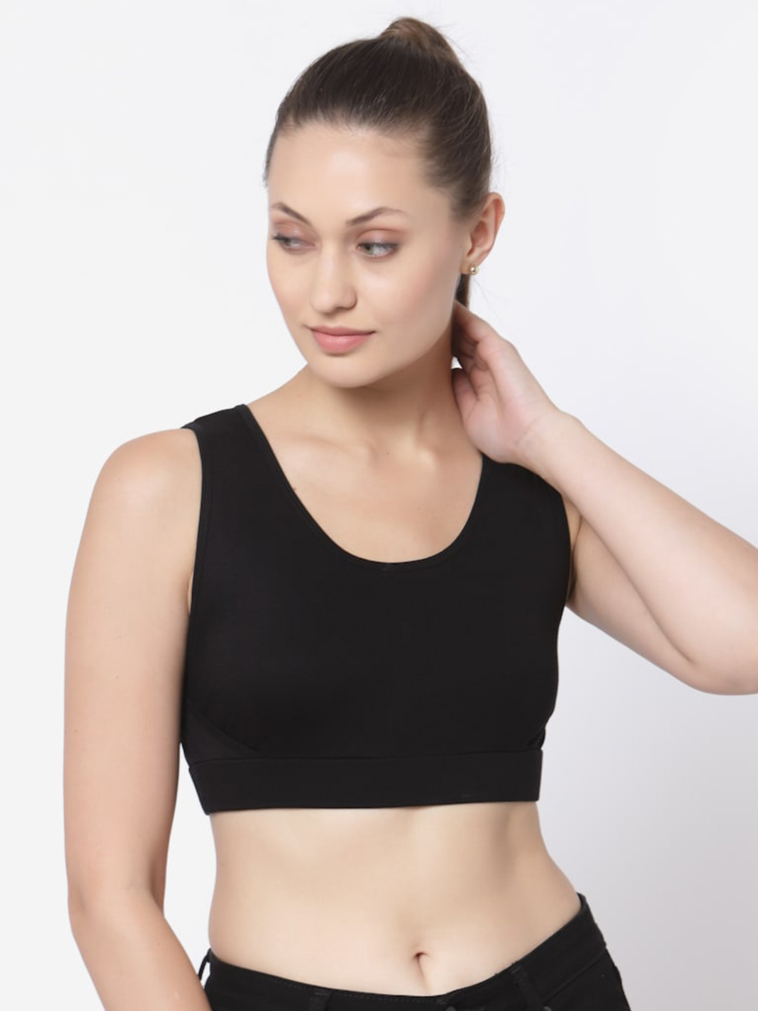 

YOONOY Women Black Bralette Crop Top