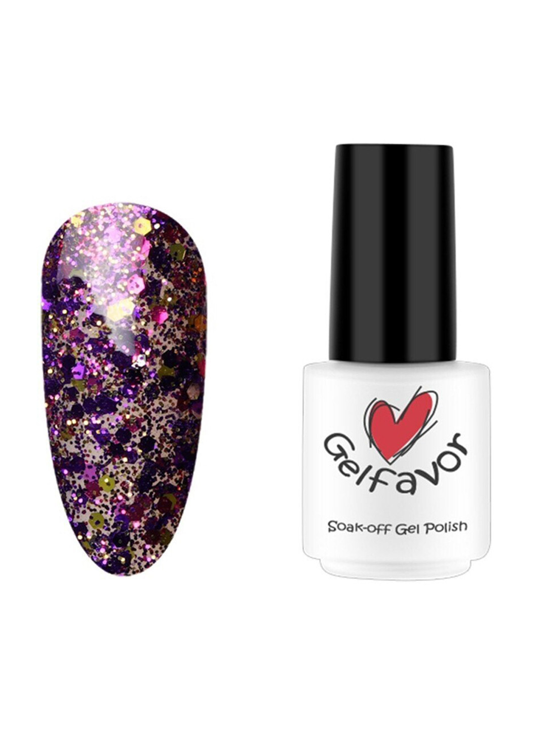 

Gelfavor Pure Color Soak-Off Gel Nail Polish - W19, Purple