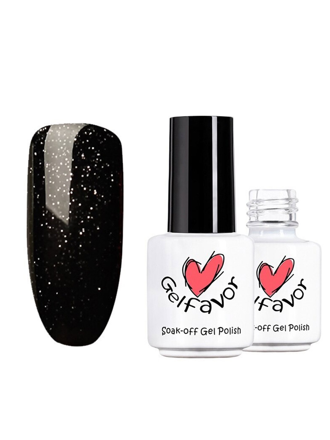 

Gelfavor Pure Color Soak-Off Gel Nail Polish - Shade 1549, Black