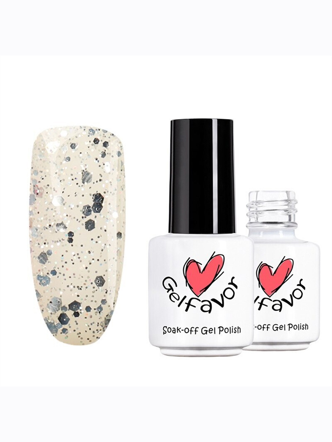 

Gelfavor Pure Color Soak-Off Gel Nail Polish - Shade 1853, Off white