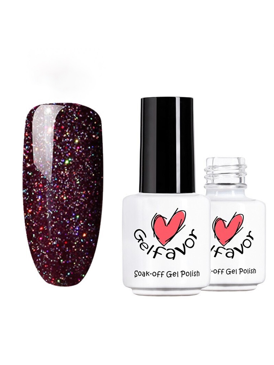 

Gelfavor Pure Color Soak-Off UV LED Long-Lasting Gel Nail Polish - R05, Burgundy