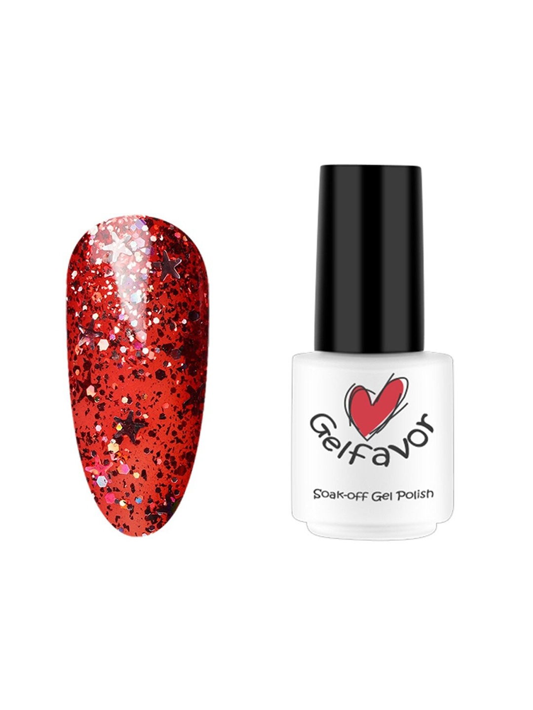 

Gelfavor Pure Color Soak-Off UV LED Long-Lasting Gel Nail Polish - S01, Red