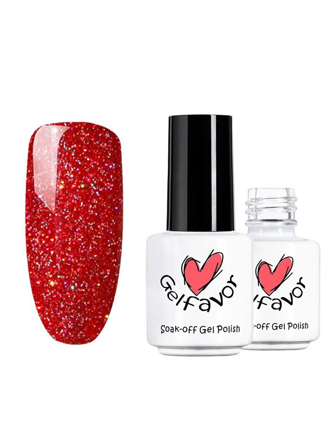 

Gelfavor Pure Color Soak-Off UV LED Long-Lasting Gel Nail Polish - R11, Red
