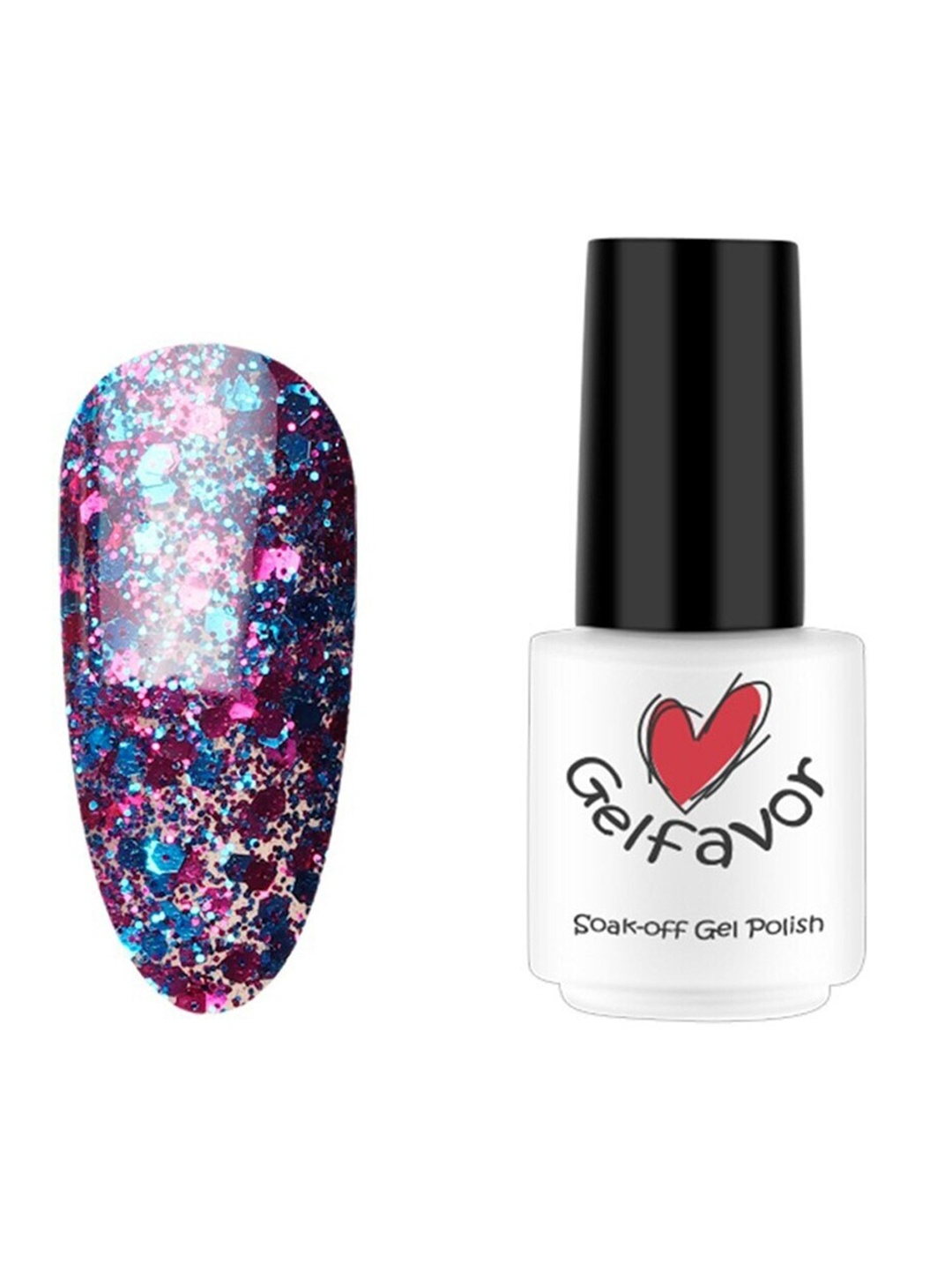 

Gelfavor Pure Color Soak-Off UV LED Long-Lasting Gel Nail Polish - W17, Blue