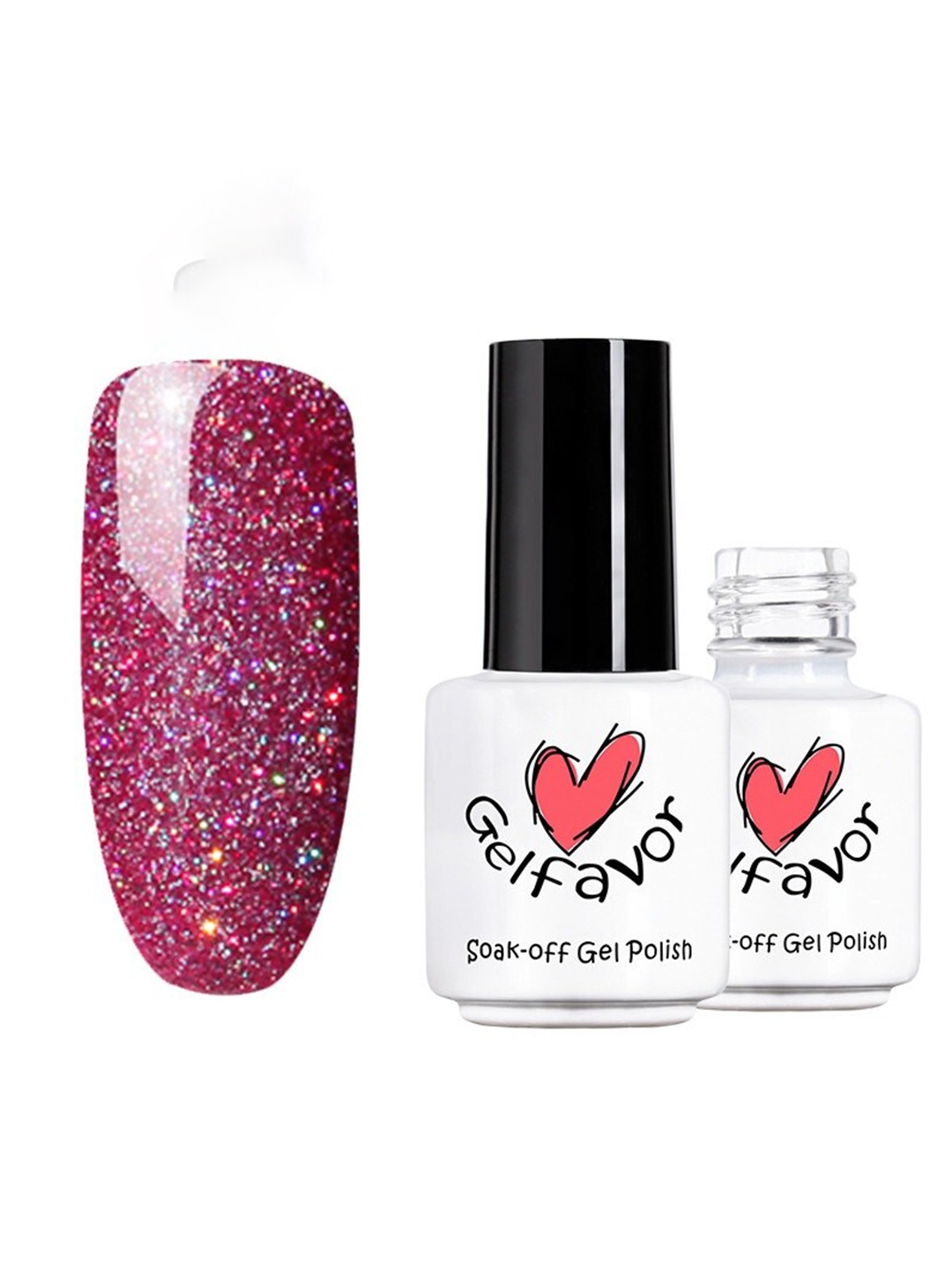 

Gelfavor Pure Color Soak-Off UV LED Long-Lasting Gel Nail Polish - R04, Pink