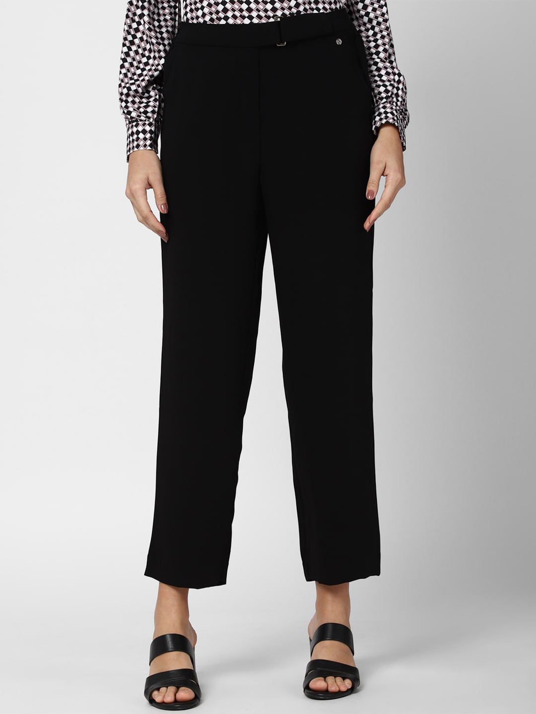 

Van Heusen Woman Women Black Solid Trousers