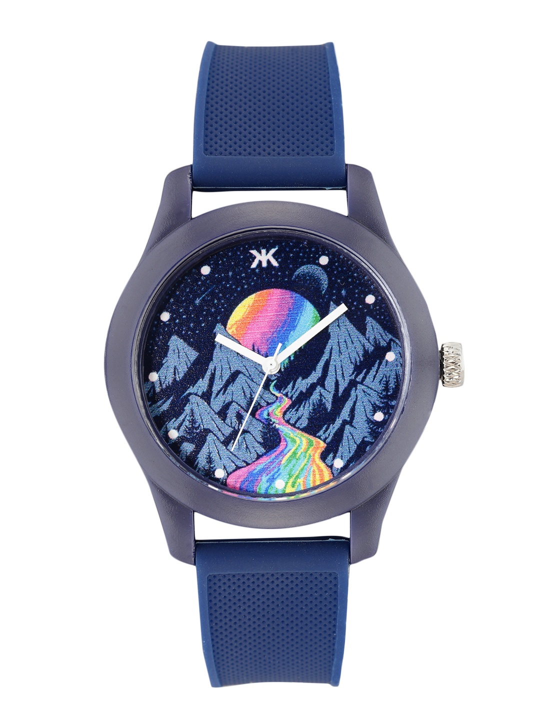

Kook N Keech Unisex Blue Printed Analogue Watch KNK22-5H-Multicolor