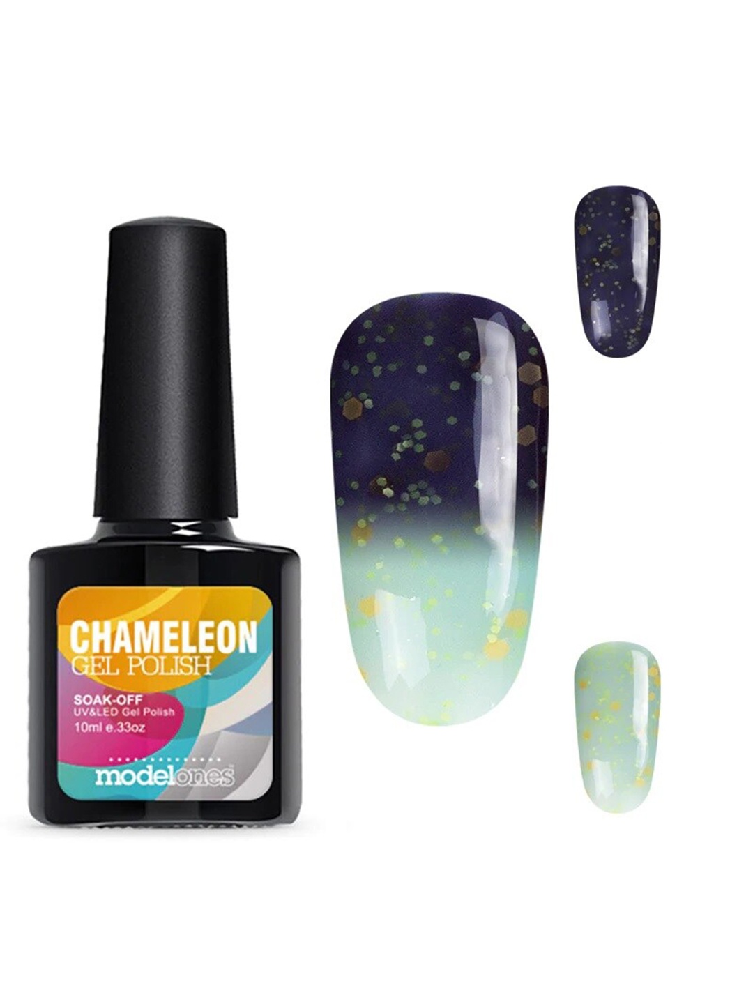 

Modelones Soak-off UV LED Temperature Change Chameleon Gel Nail Polish - Shade 5760, Turquoise blue