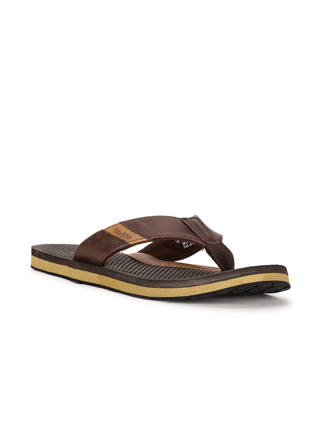 

Bata Men Brown & Tan Thong Flip-Flops