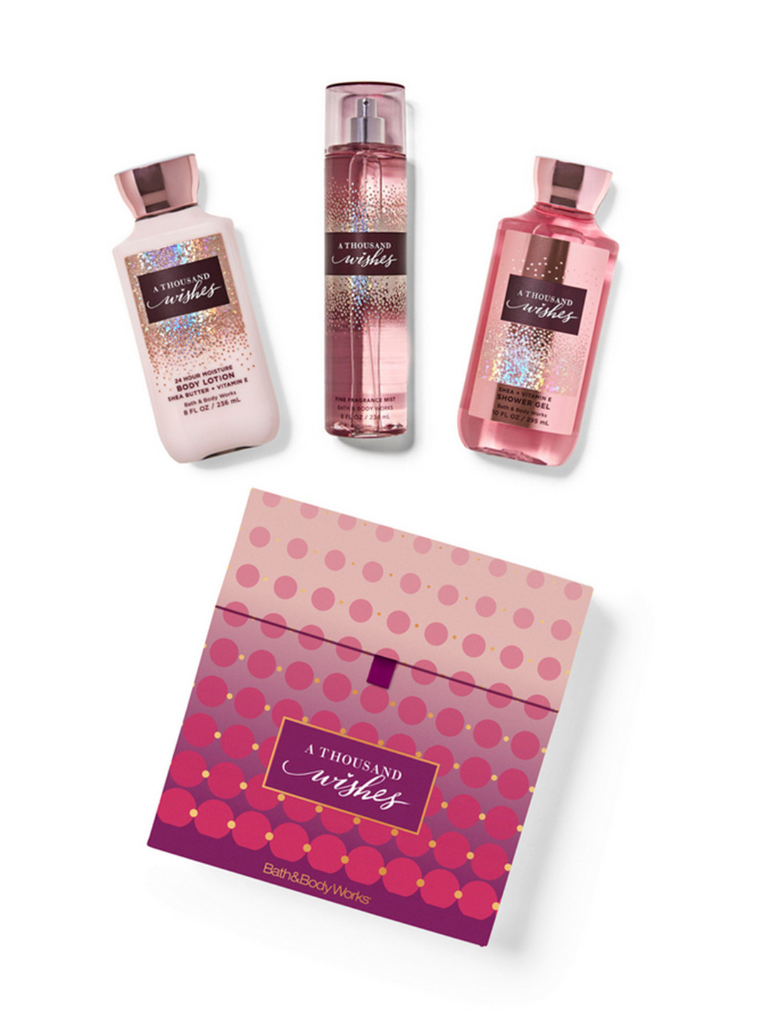 

Bath & Body Works A Thousand Wishes Gift Box Set, Pink