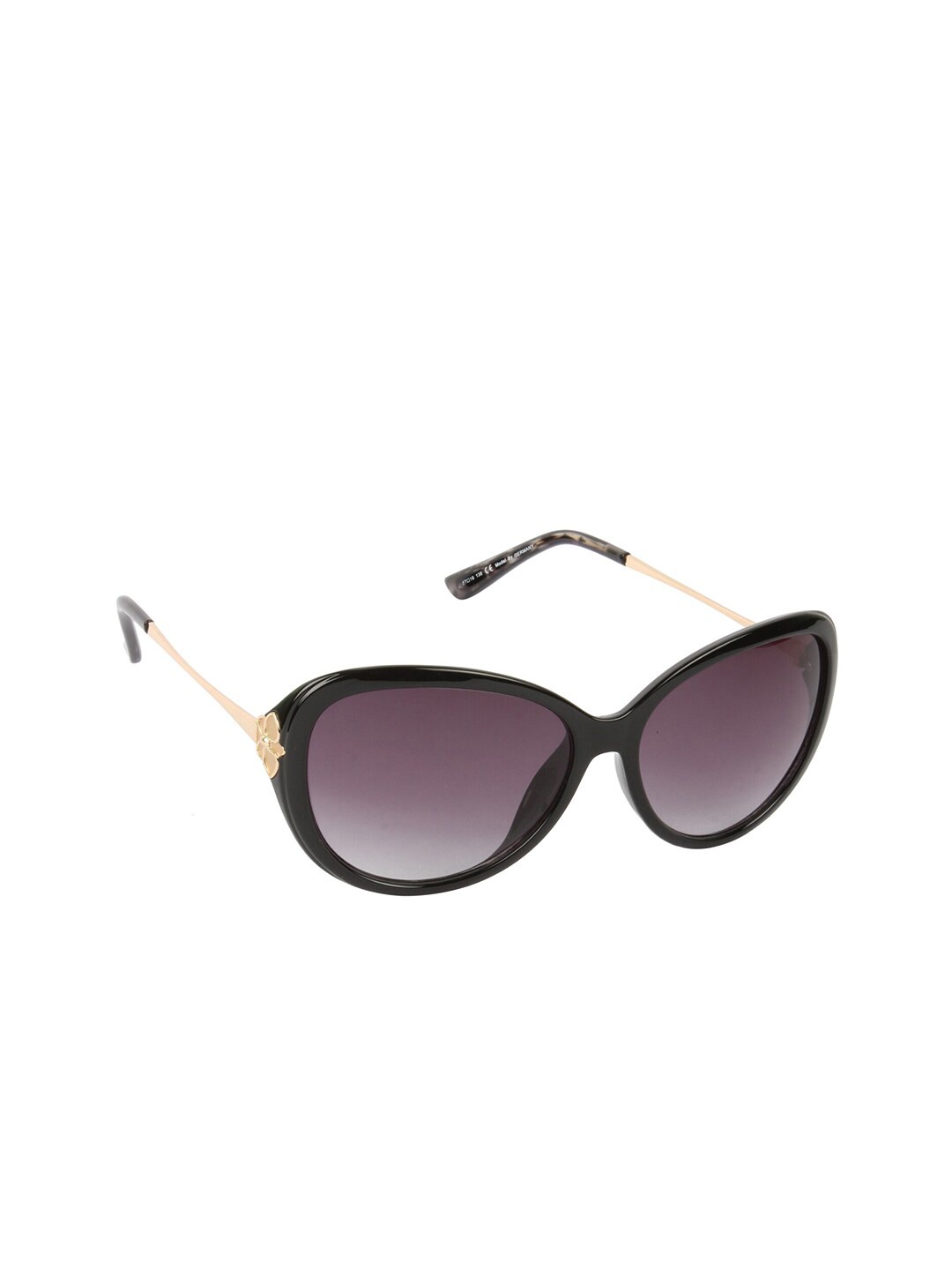 

Scavin Women Grey Lens & Black Oval Sunglasses with UV Protected Lens SCA S966 BLK