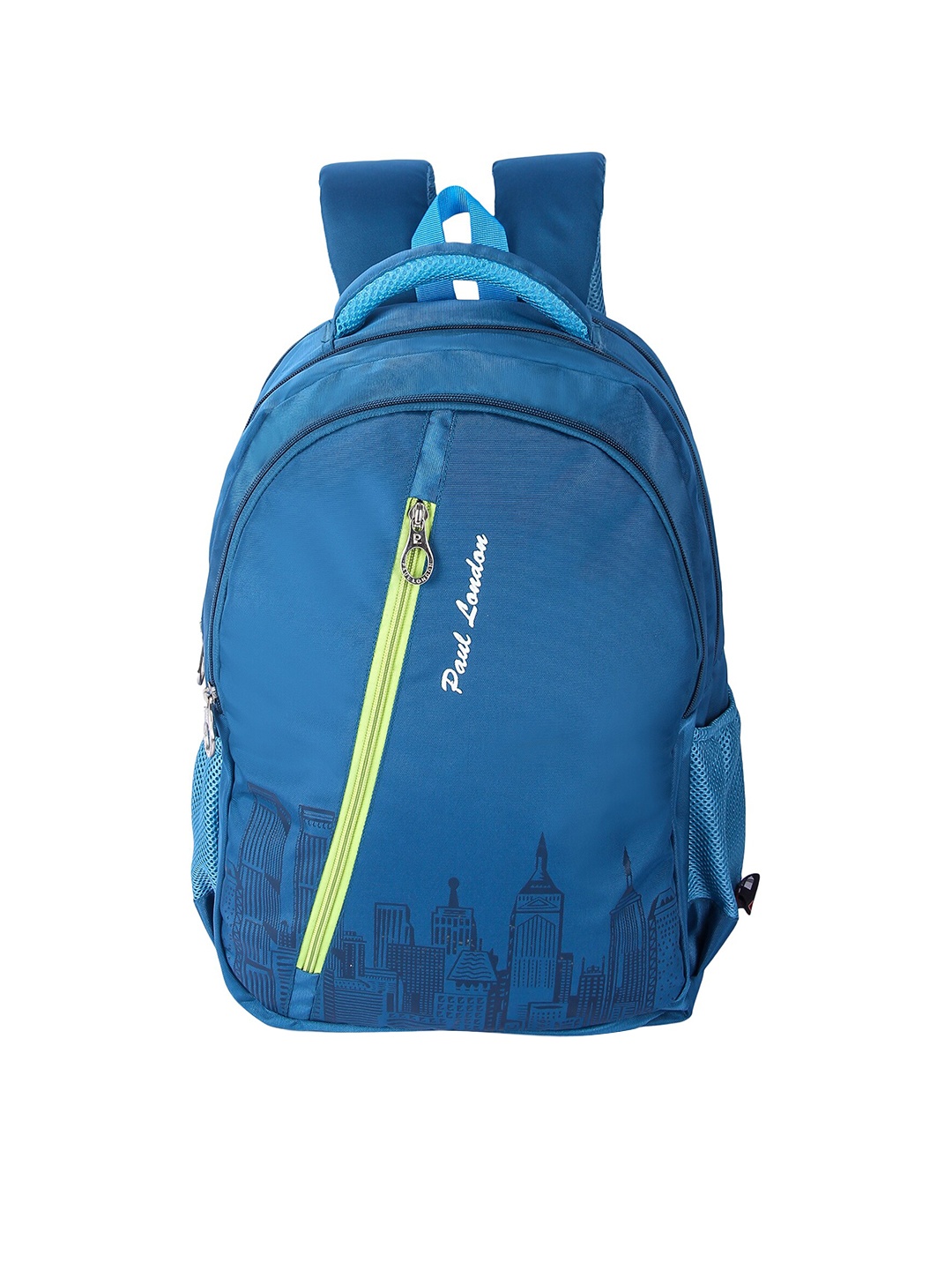 

PAUL LONDON Turquoise Blue & Fluorescent Green Pixel Backpack