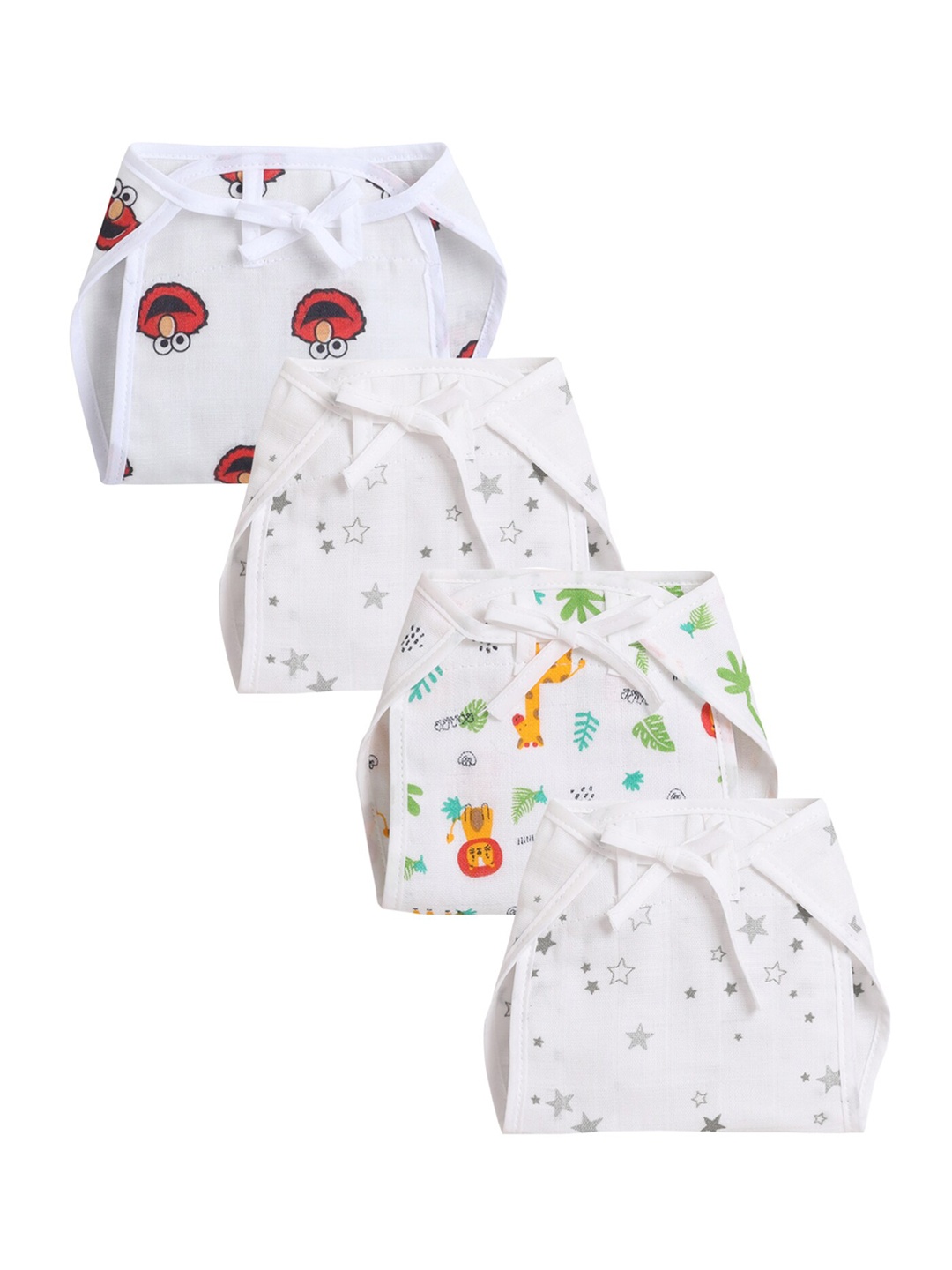 

Little Angels Infant Kids Pack Of 4 Assorted Nappy