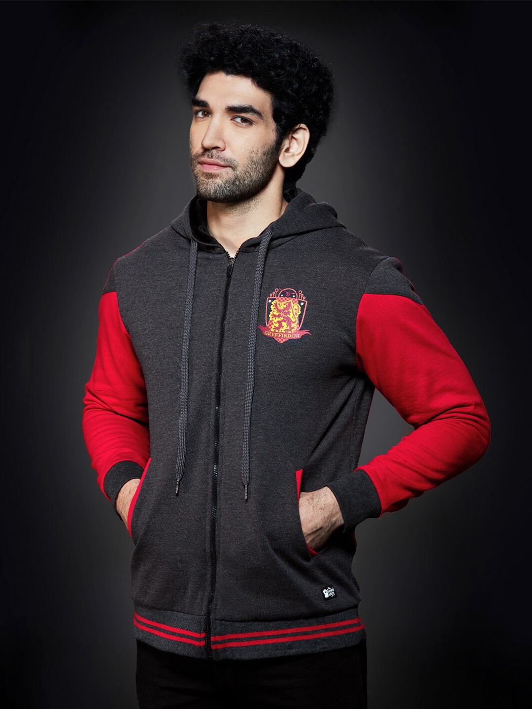 

The Souled Store Men Red Hooded Cotton Sweatshirt