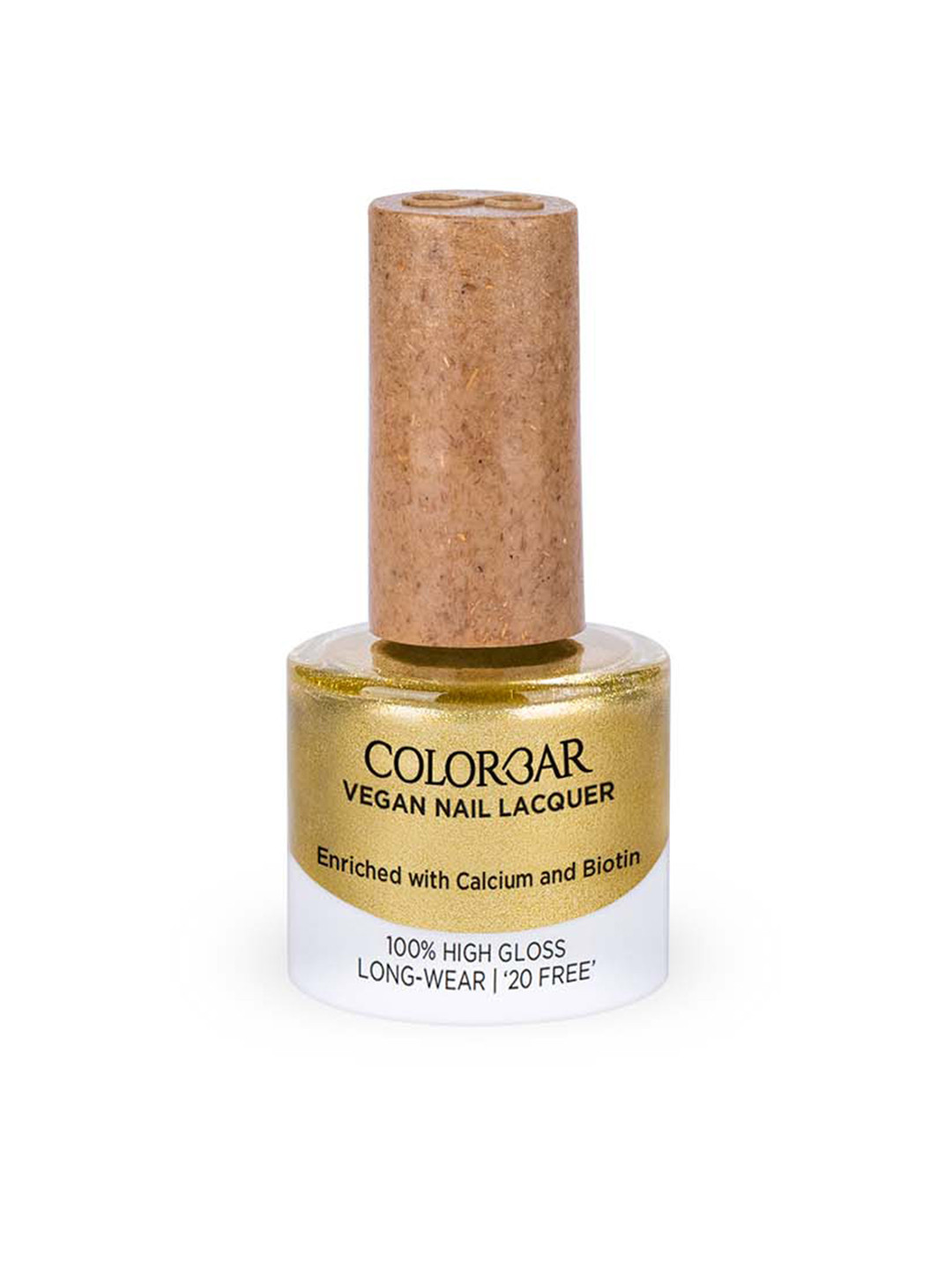 

Colorbar Vegan High Gloss Long-Wear Nail Lacquer with Calcium & Biotin - Kilowatt, Gold