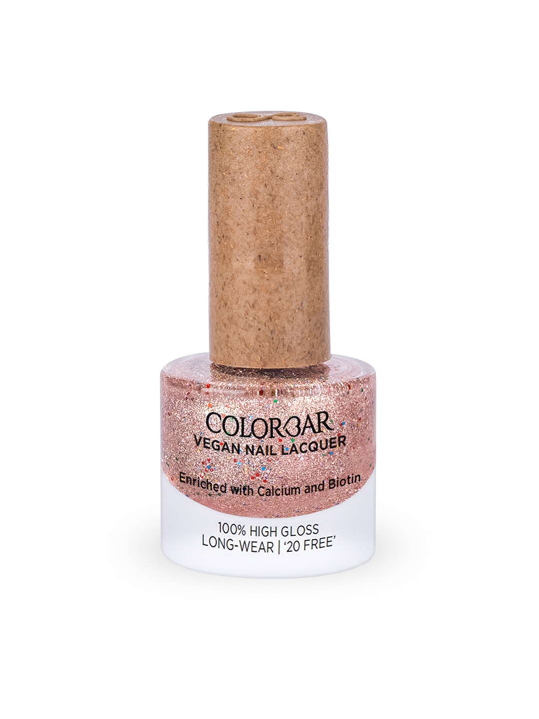 

Colorbar 100% High Gloss Long Wear Vegan Nail Lacquer with Calcium & Biotin 8 ml - Frill 285, Rose gold