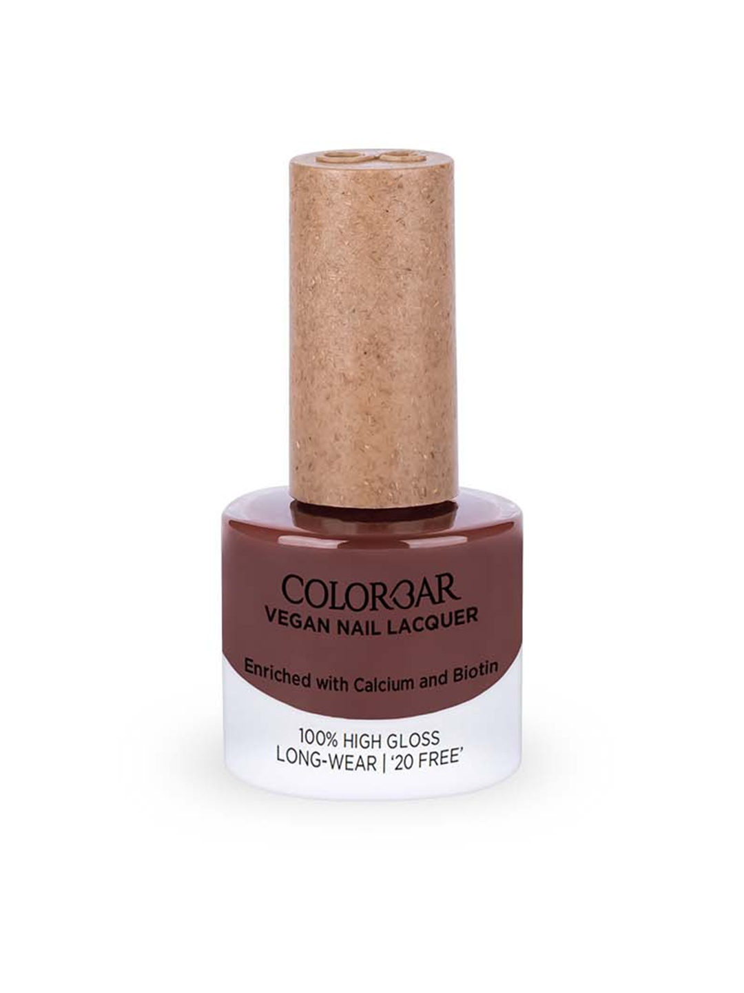 

Colorbar Vegan High Gloss Long Wear Nail Paint with Calcium & Biotin - Double Trouble 145, Brown
