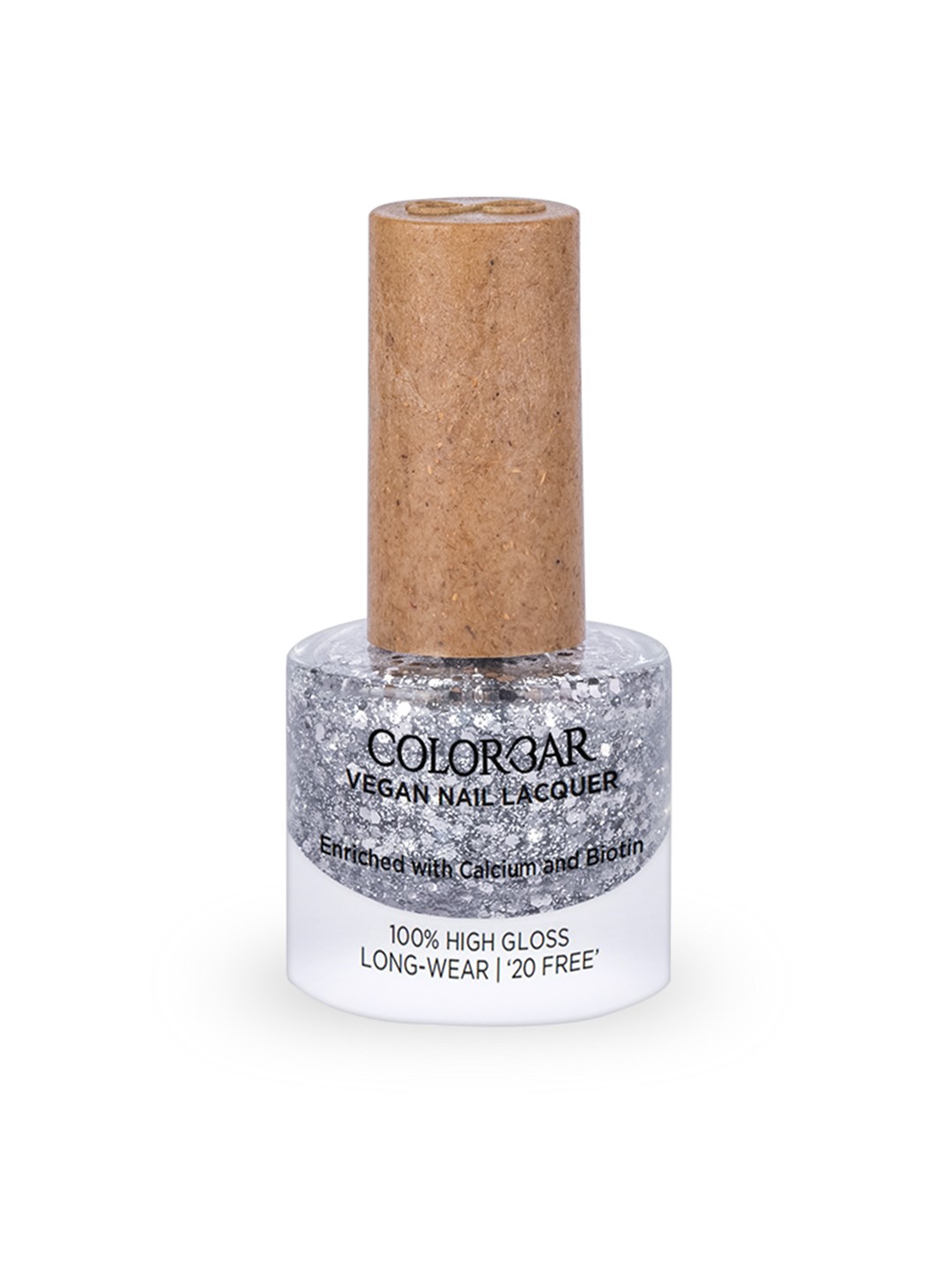 

Colorbar 100% High Gloss Long Wear Vegan Nail Lacquer with Calcium & Biotin 8 ml - Silver Jubilee 281