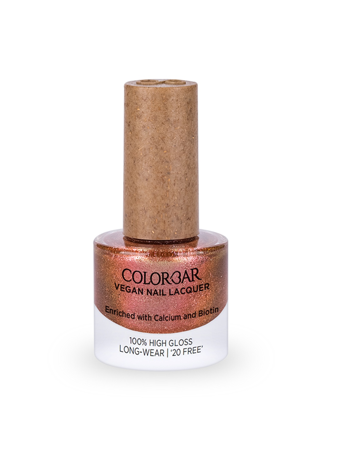 

Colorbar Long-Wear Glossy Vegan Nail Lacquer with Calcium & Biotin 8ml - Haute Shimmy, Copper