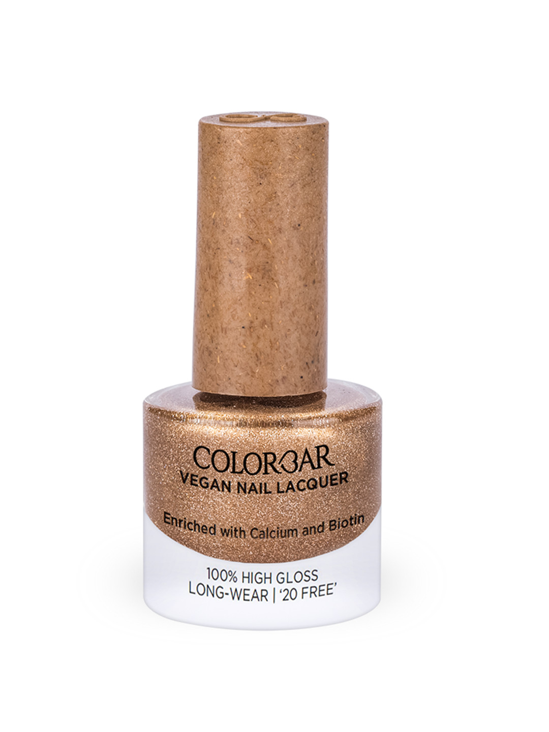

Colorbar Long-Wear Glossy Vegan Nail Lacquer with Calcium & Biotin 8ml - Million Kisses, Gold