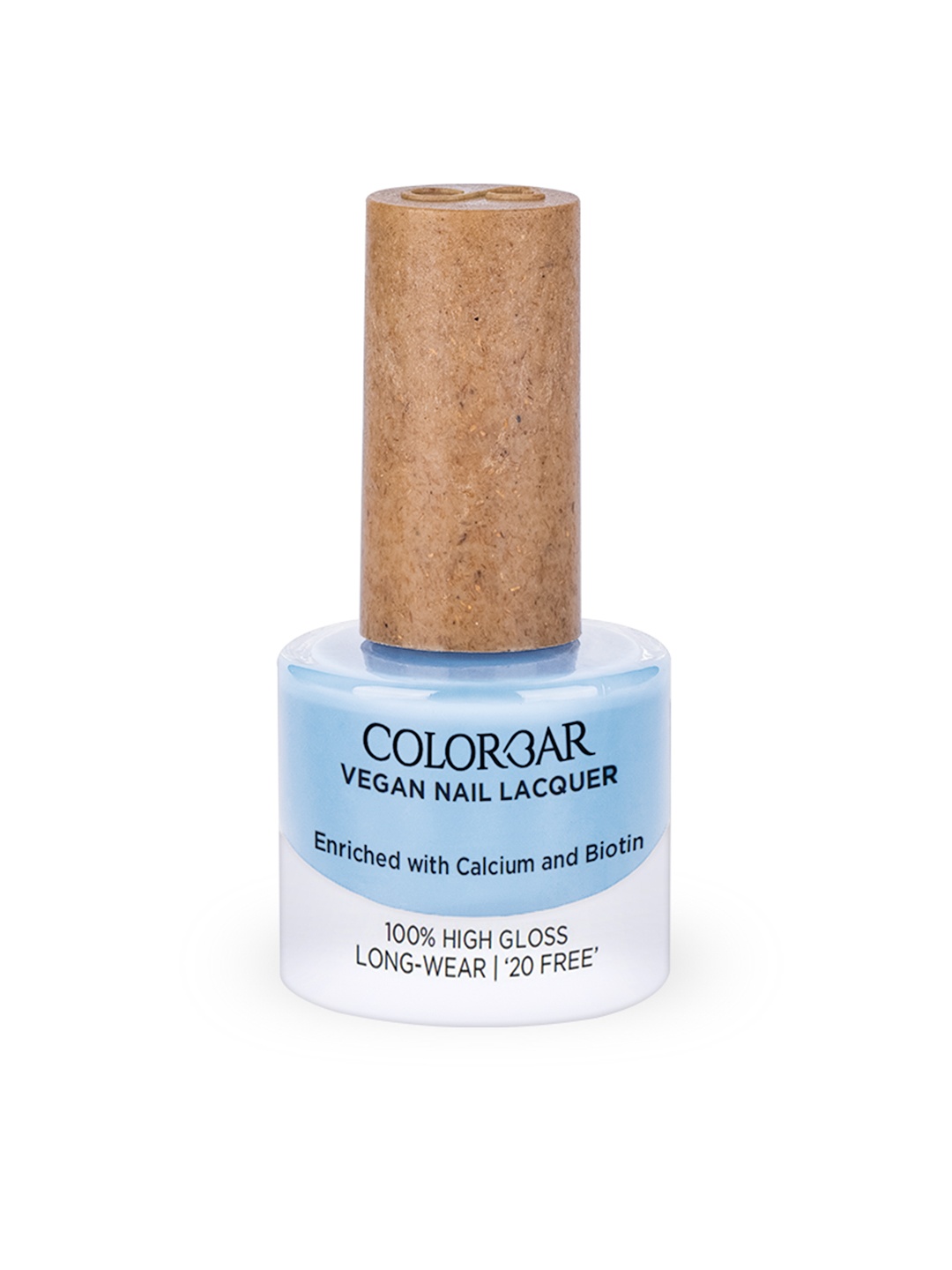 

Colorbar 100% High Gloss Long Wear Vegan Nail Lacquer with Calcium & Biotin 8 ml - Baby Blue 122
