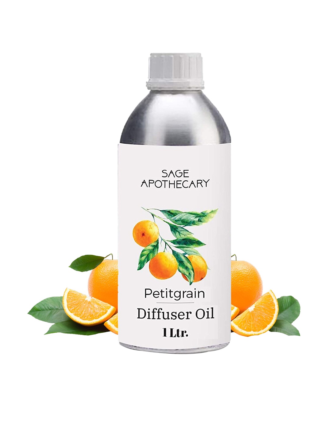

SAGE APOTHECARY Petitgrain Aroma Diffuser Oil 1000 ml, White