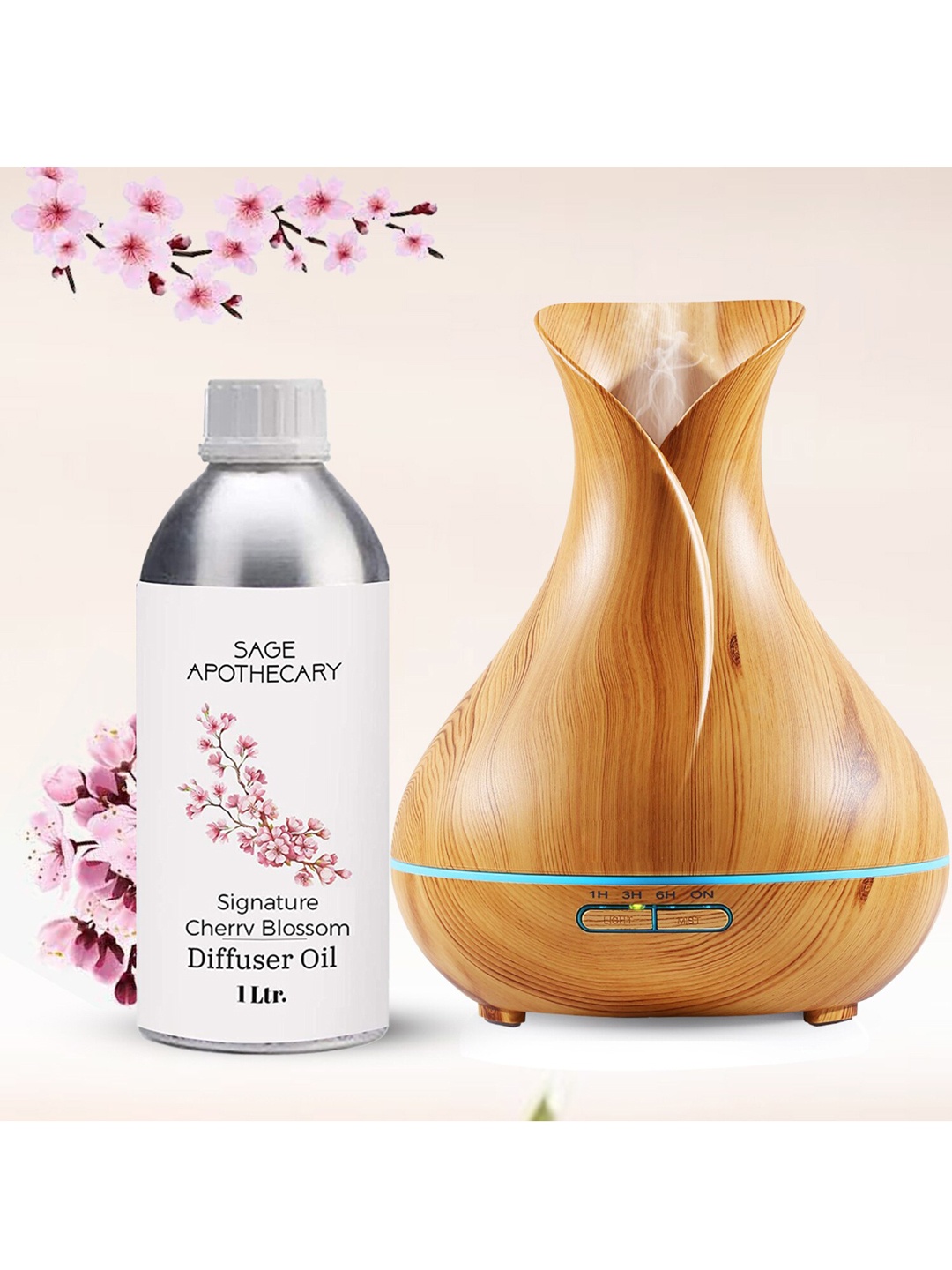 

SAGE APOTHECARY Signature Cherry Blossom Aroma Diffuser Oil 1000 ml, White