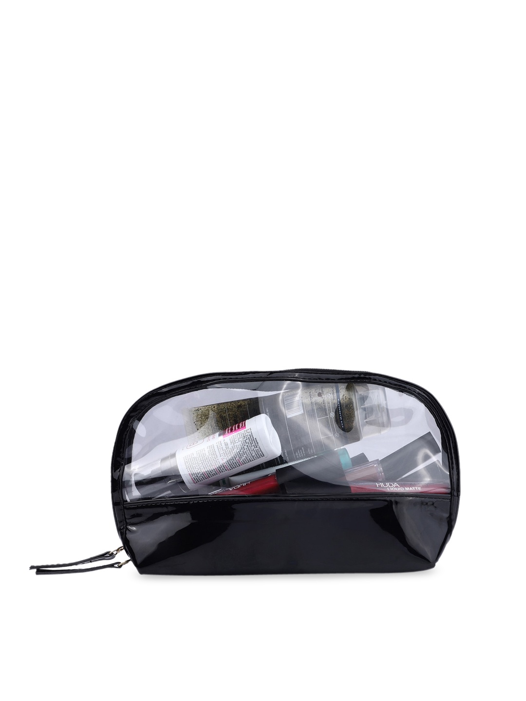 

NFI essentials Women Black & Transparent Makeup Pouch
