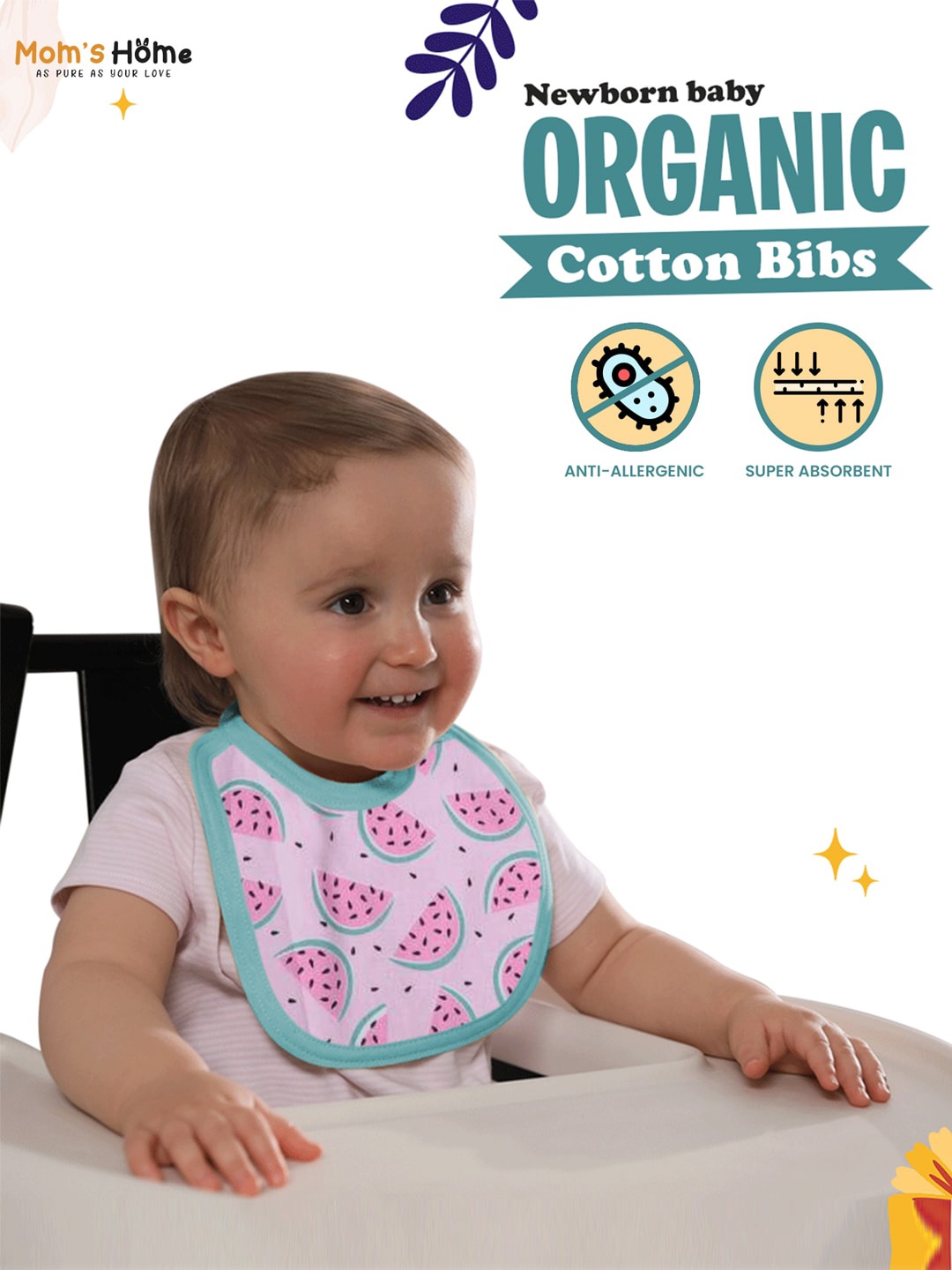 

Moms Home Infants White Printed Organic Cotton 9-Piece Baby Apparel Gift Set