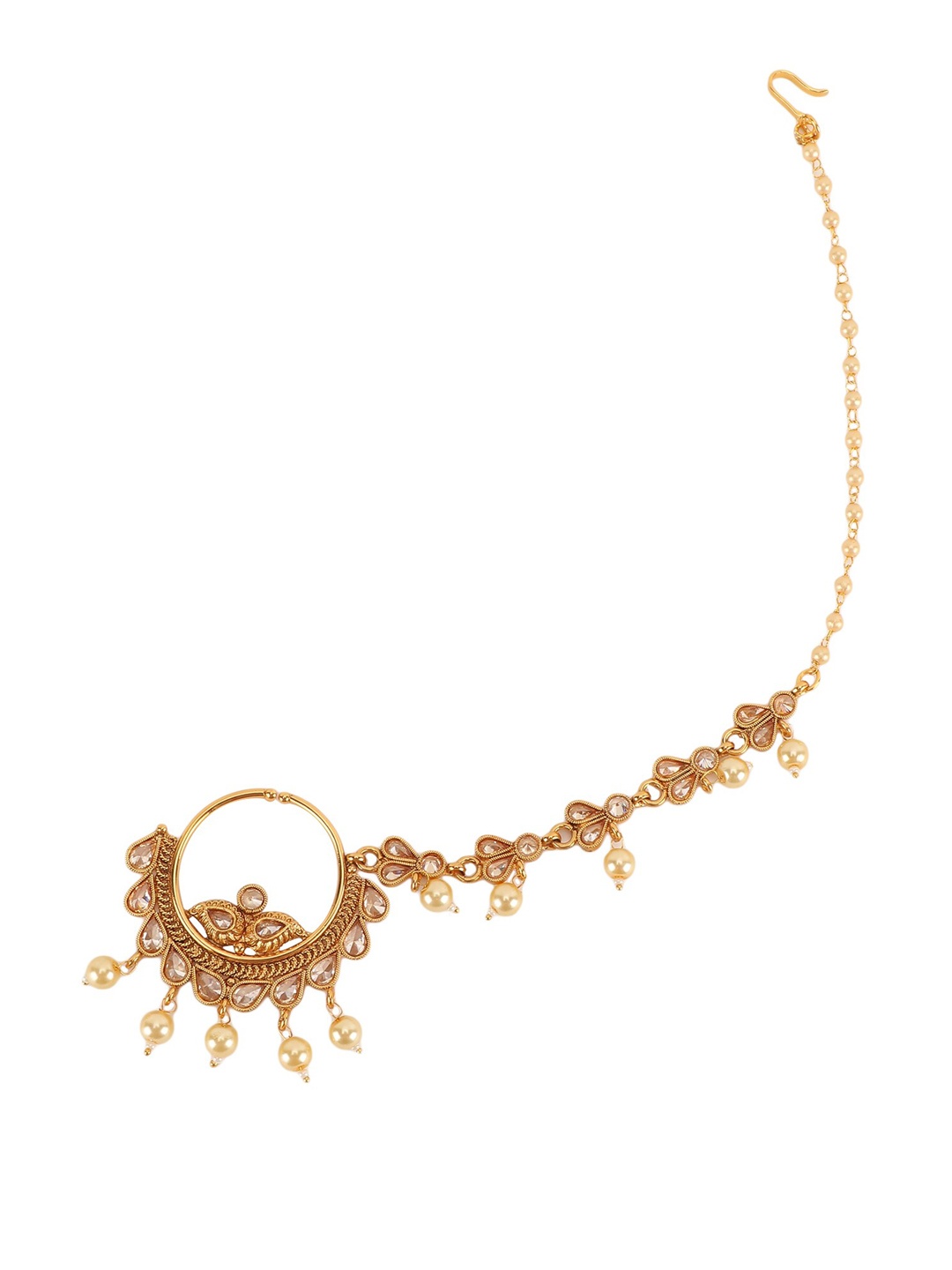 

ANIKAS CREATION Gold-Plated Circular Bridal Nath