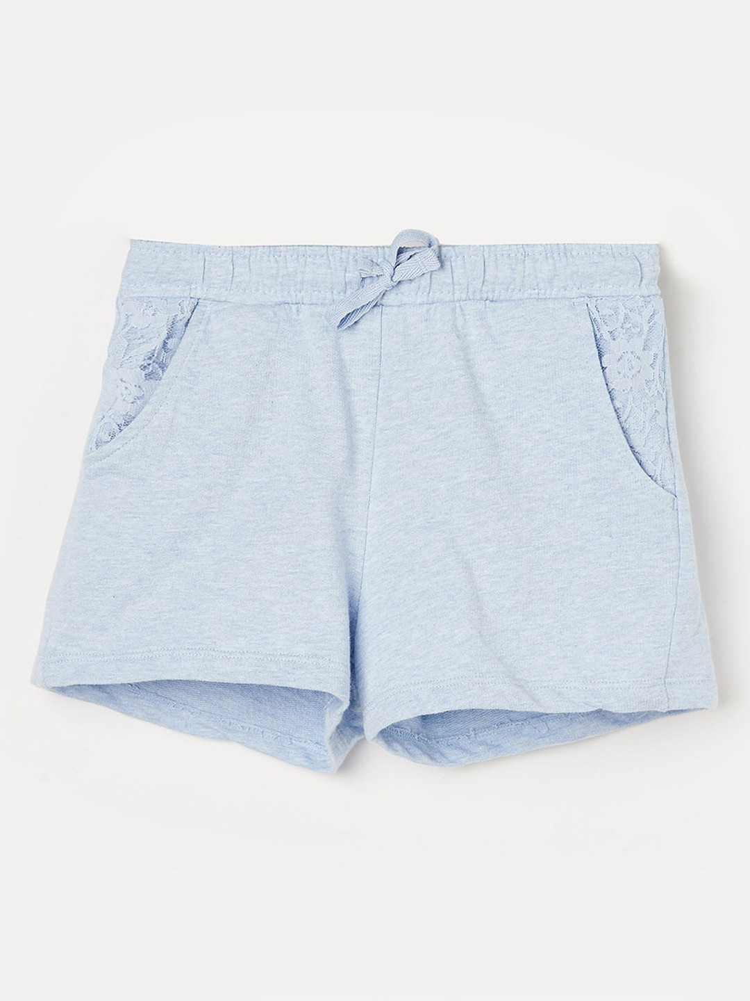 

Fame Forever by Lifestyle Girls Light Blue Solid Pure Cotton Shorts