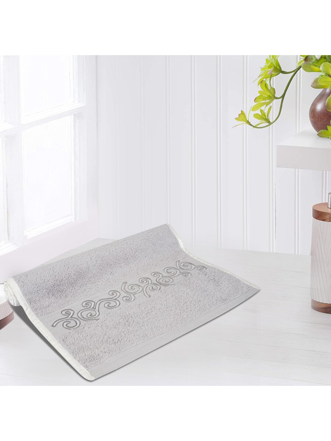 

LUSH & BEYOND Grey Solid Pure Cotton 500 GSM Hand Towels