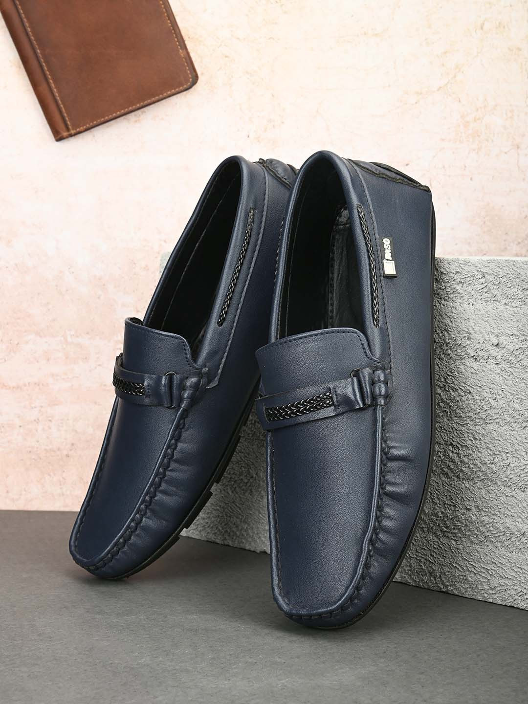 

El Paso Men Blue Faux Leather Loafers